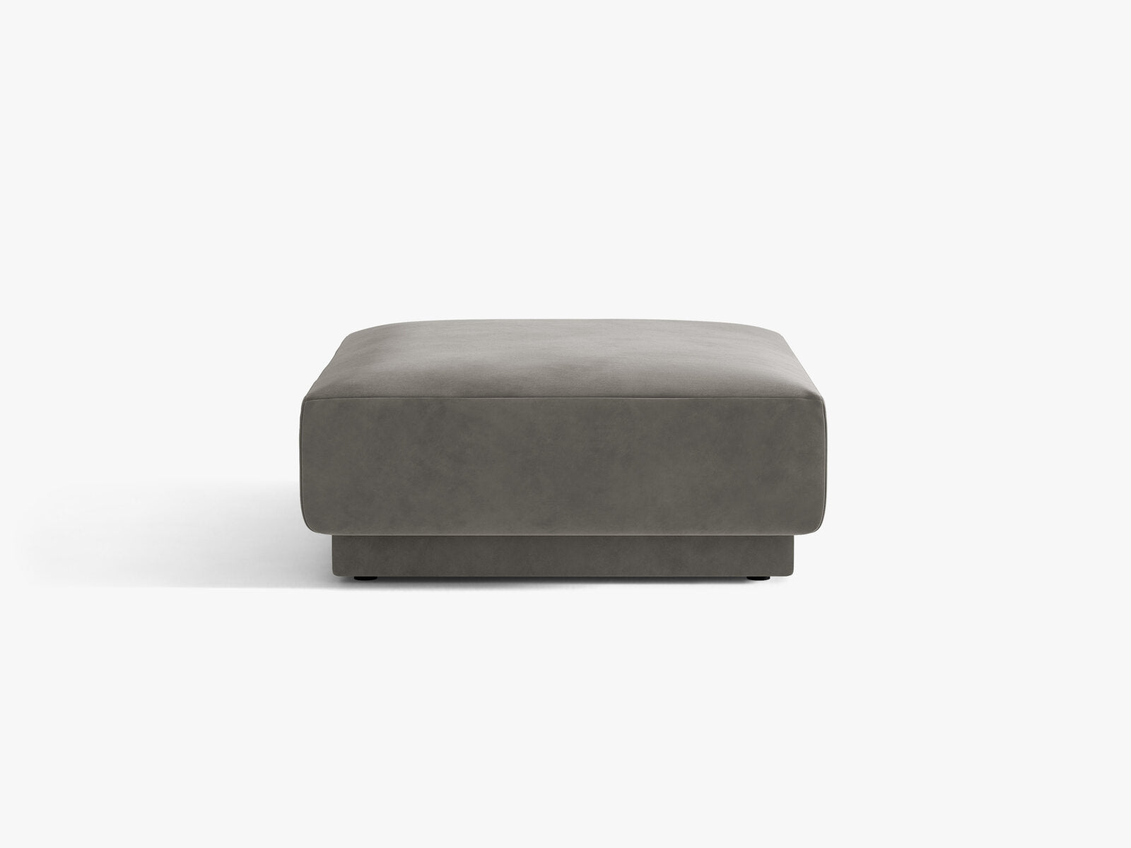 Micadoni Hocker Miley 1-Sitzer Samt Bluvel Hellgrau