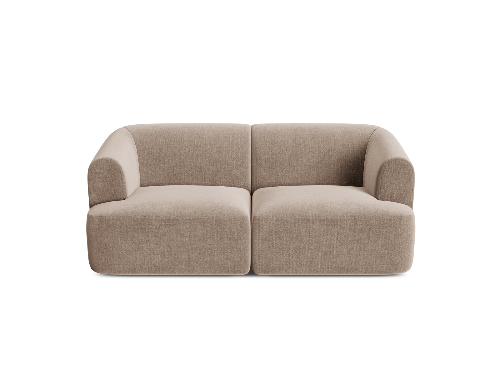 Cosmopolitan Design Sofa Campi 2-Sitzer Samt Vogue Dunkelbeige