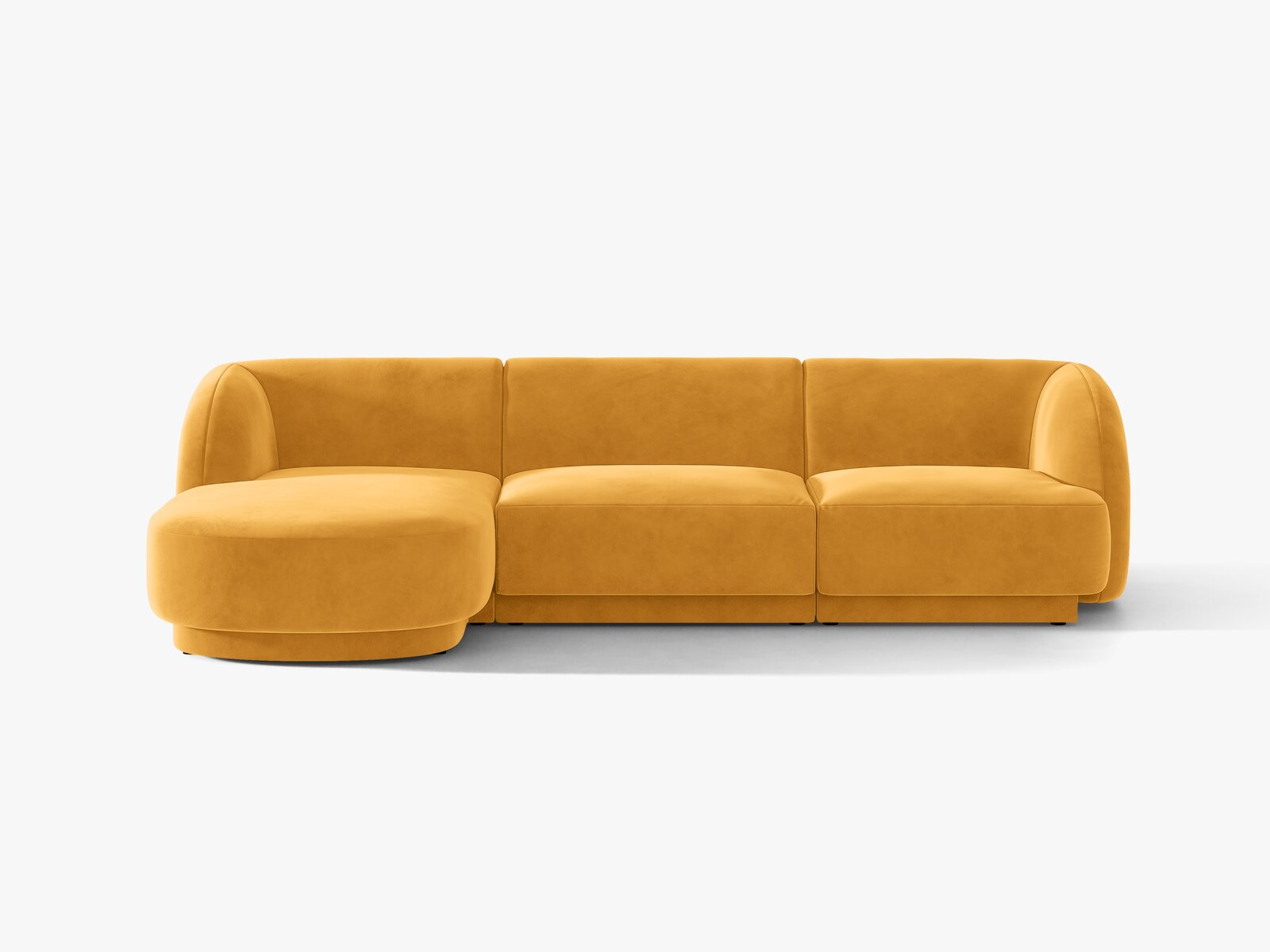 Micadoni Ecksofa Miley 4-Sitzer Links Samt Venus Gelb