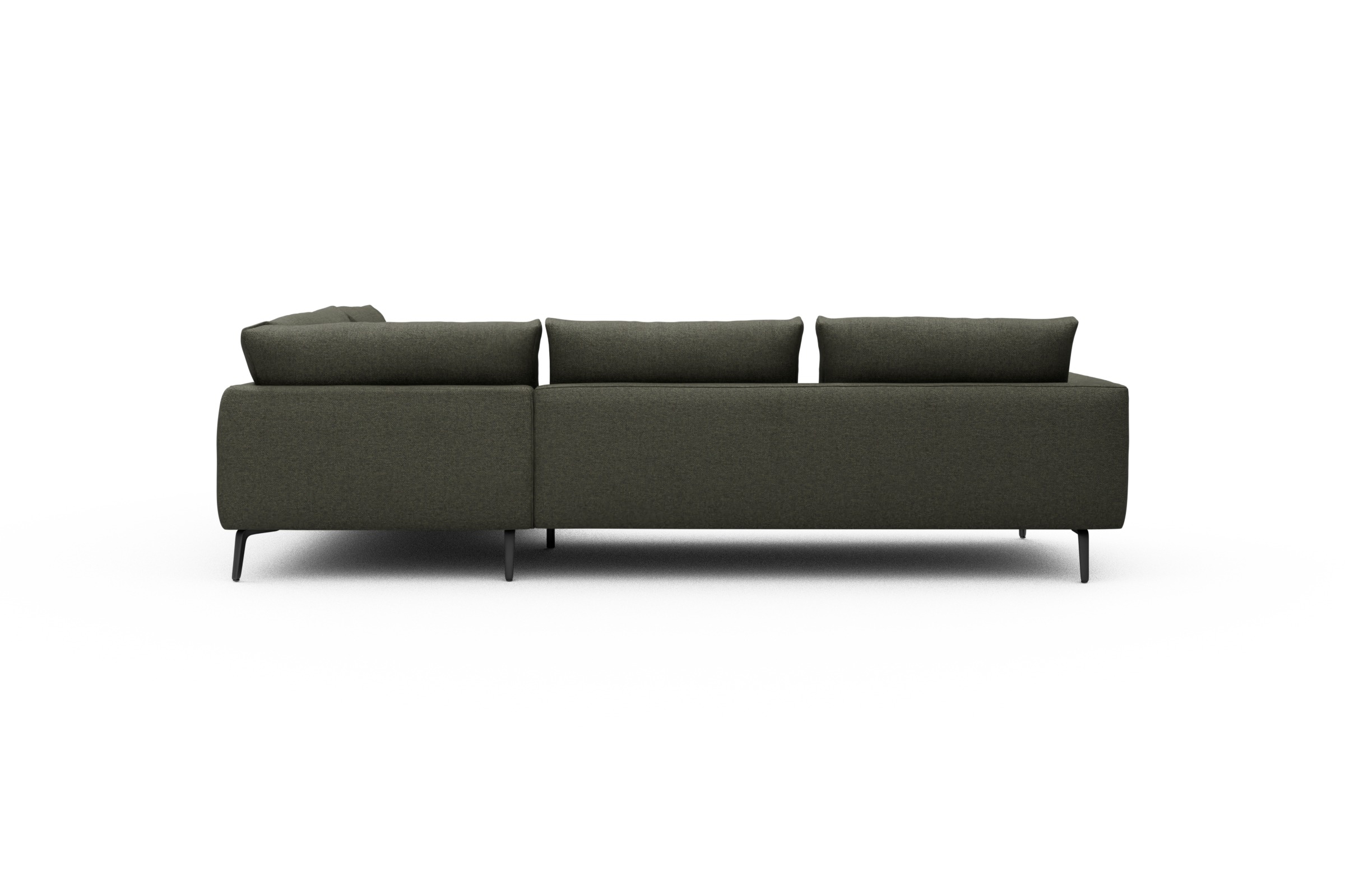 Ecksofa Karl Relax-Ecke rechts mit 2,5-Sitzer Sama-Winter-Moss