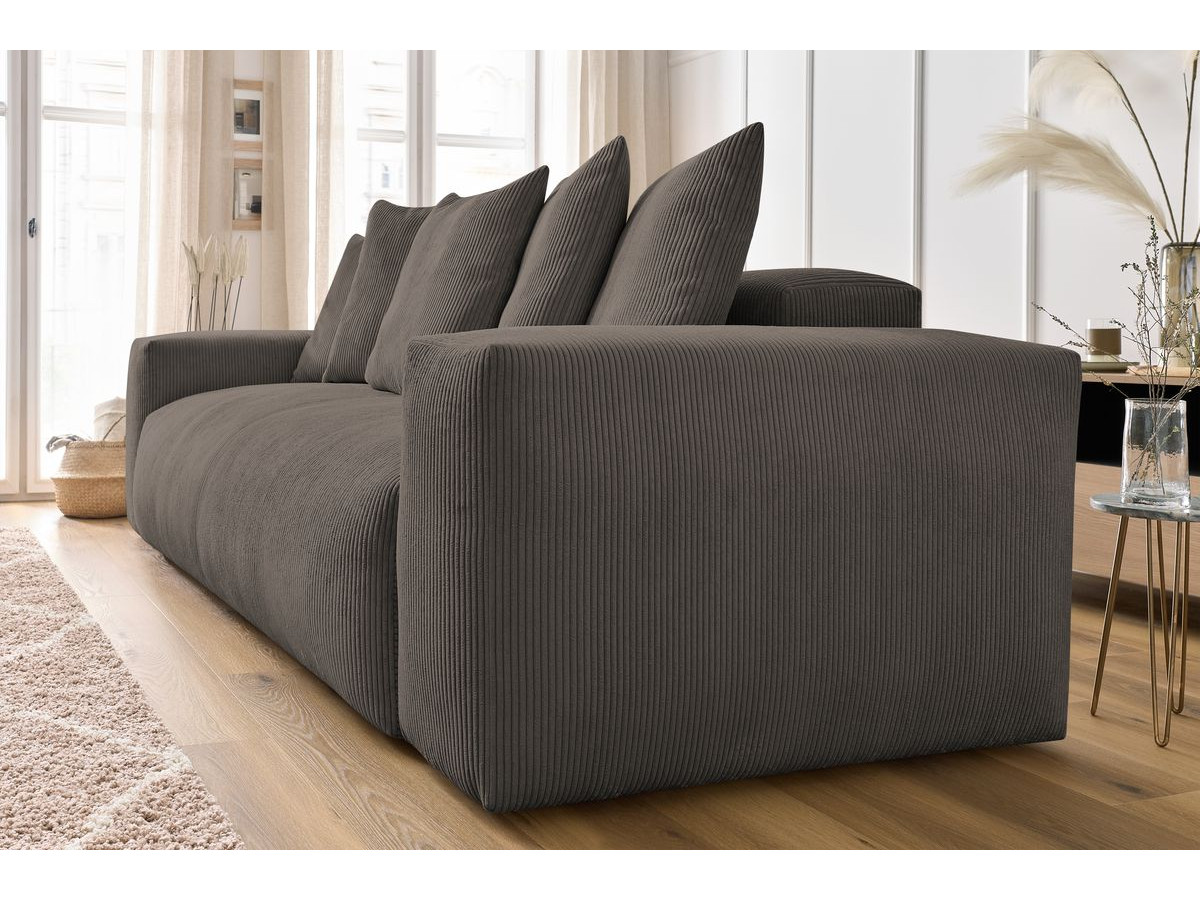 Bobochic Voltaire Sofa 3-Sitzer 280 × 124 cm Cordsamt Taupe