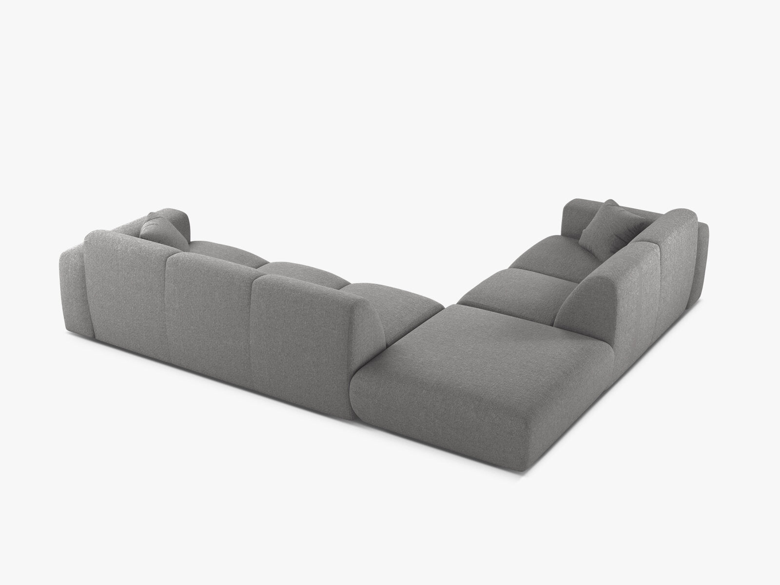 Micadoni Ecksofa Molino 6-Sitzer Links Chenille Eden Hellgrau