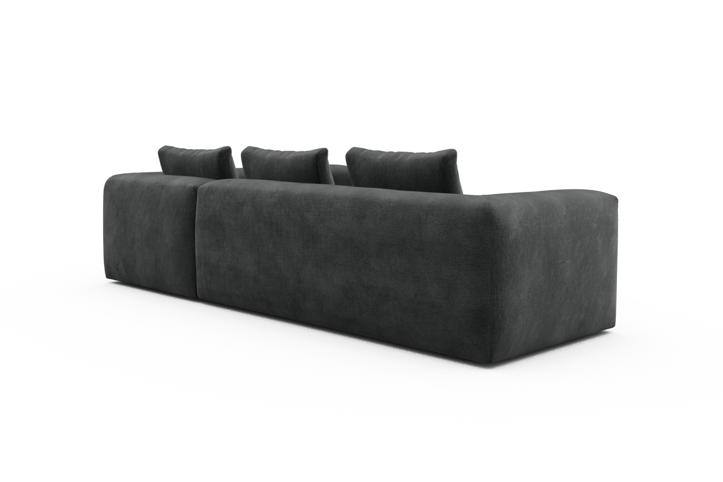 Ecksofa Fred 2x 2,5-Sitzer rechts offen Smooth-Deep-Warm-Grey