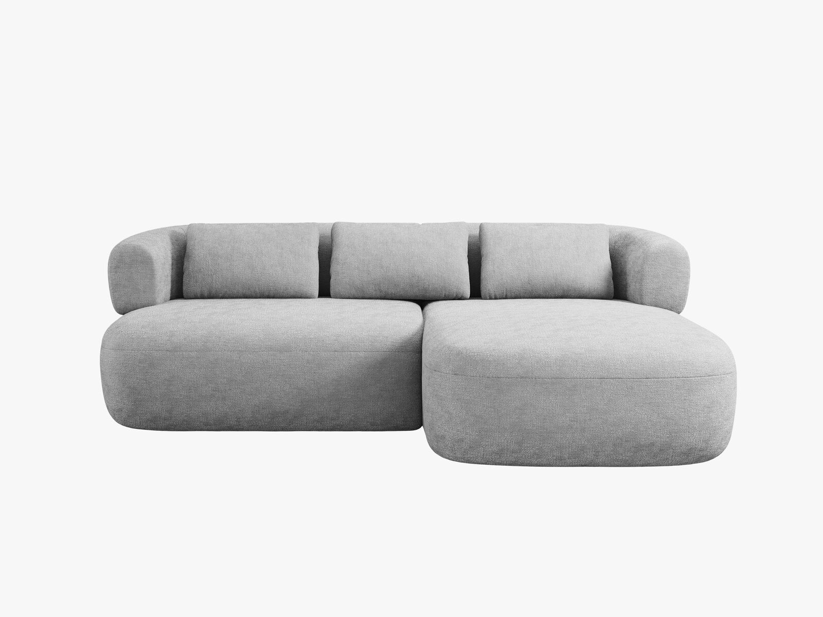 Micadoni 5-Sitzer Ecksofa Jenny Kleine Version Rechts Chenille Perfect Harmony Silber