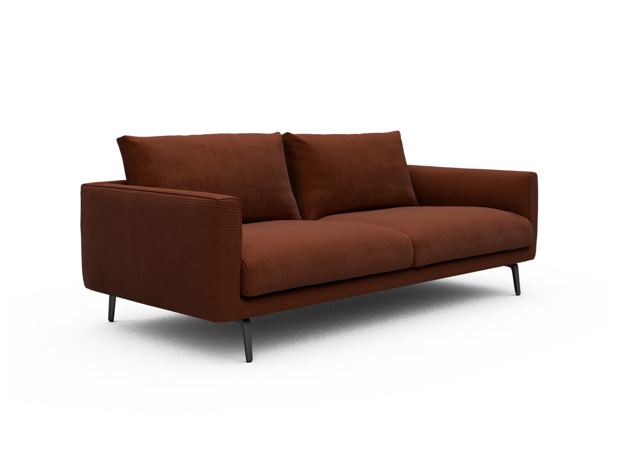 Skandi Home Sofa Karl 3-Sitzer Corduroy-Burnt-Orange moebelfaktor