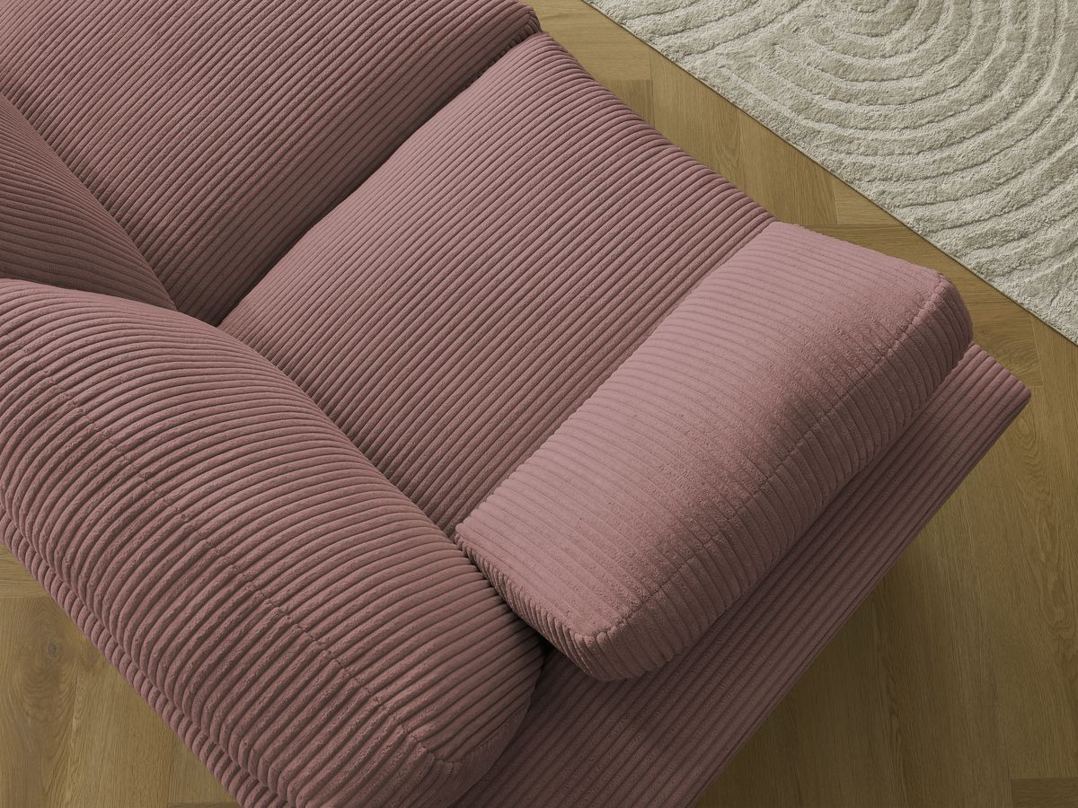 Bobochic Belair Ecksofa 280 × 139 cm Cordsamt Rosa