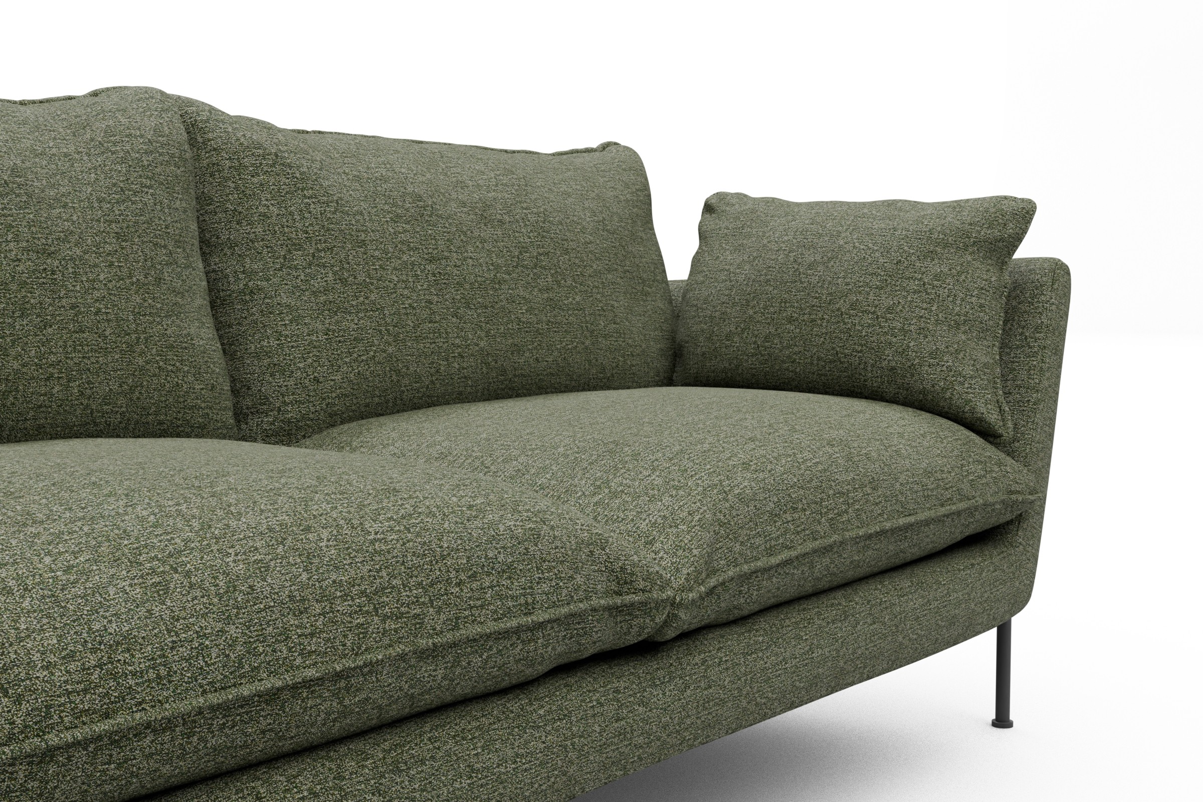 Sofa Anton Soft 2-Sitzer Boucle Carreno 775-Vivid-Green