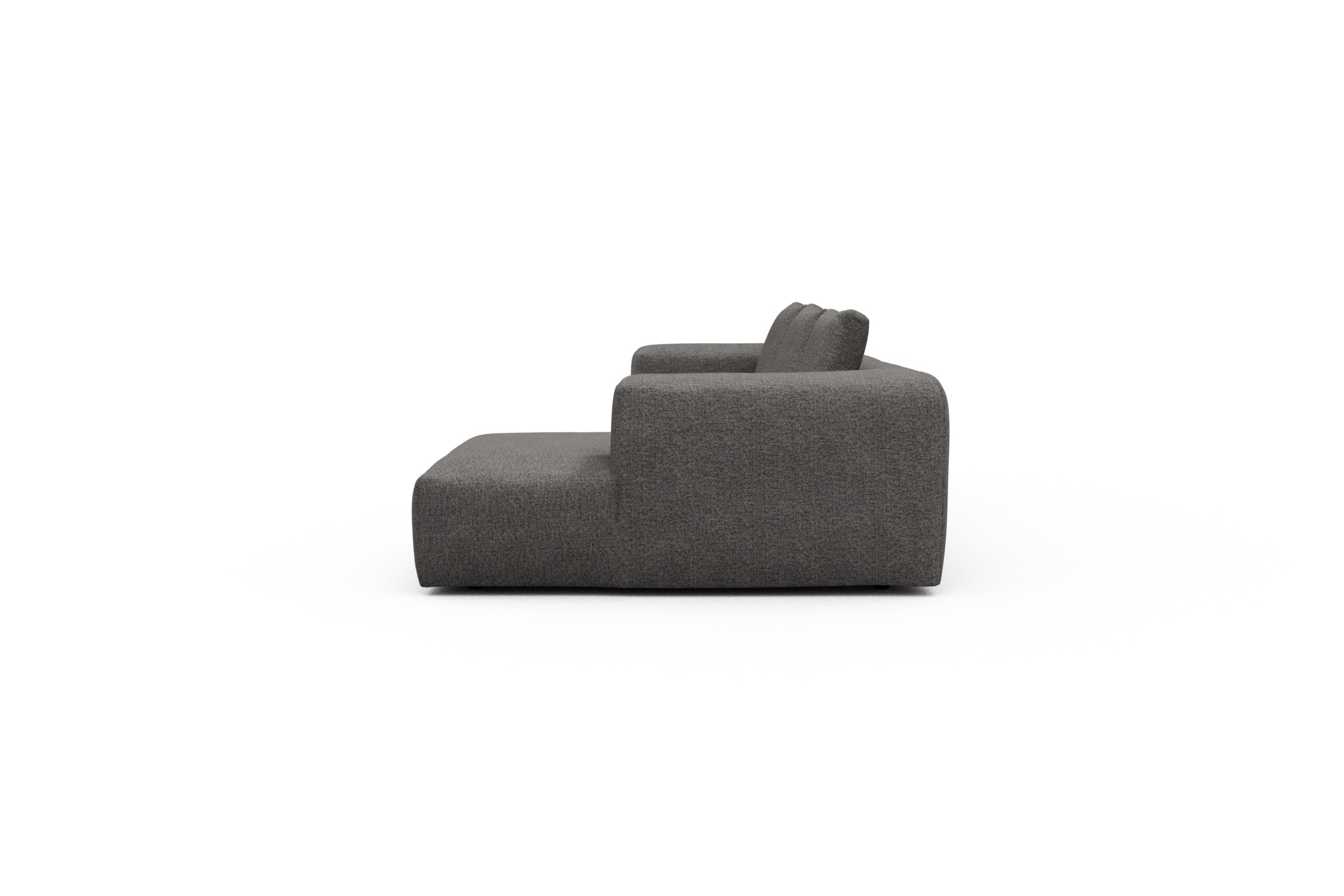 Ecksofa Fred Chaiselongue rechts mit 2,5-Sitzer Carreno-Salt-and-Pepper