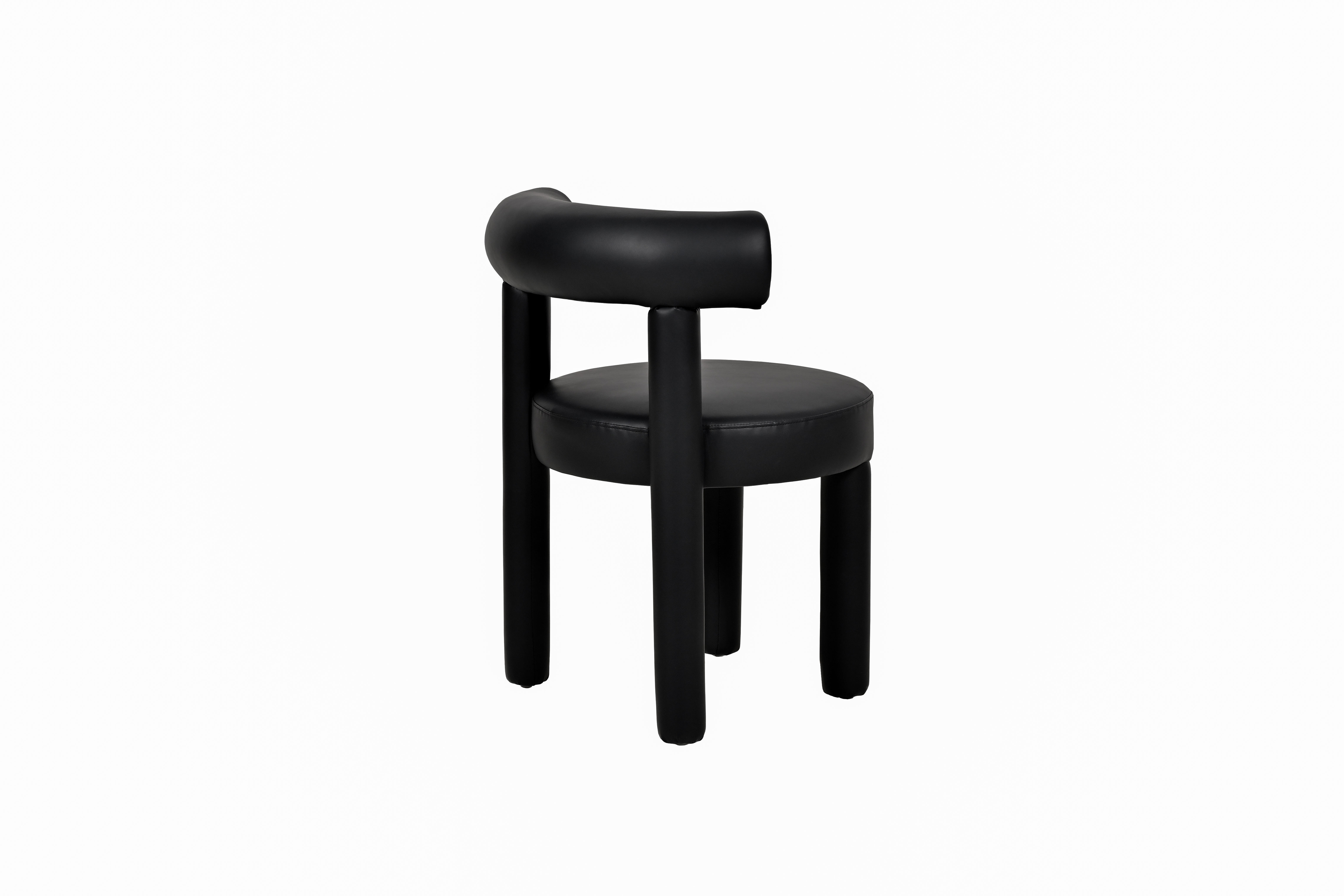 Livin Hill Polsterstuhl Leith 62 × 58 × 80 cm Schwarz, Kunstleder