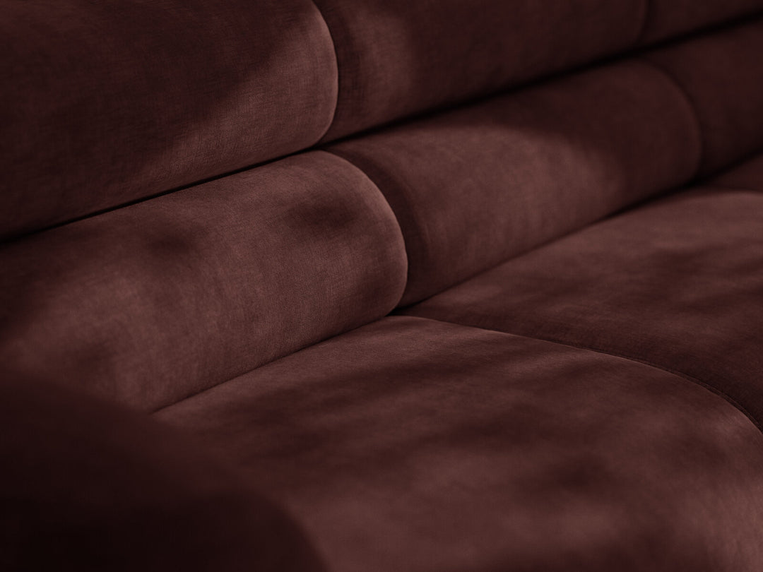 Micadoni Neo Modulares Sofa 4-Sitzer Chenille Golden Kirschbaum