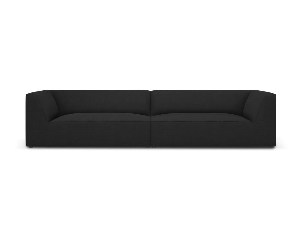 Cosmopolitan Design Sofa Siena 4-Sitzer Strukturierter Stoff Ottawa Schwarz
