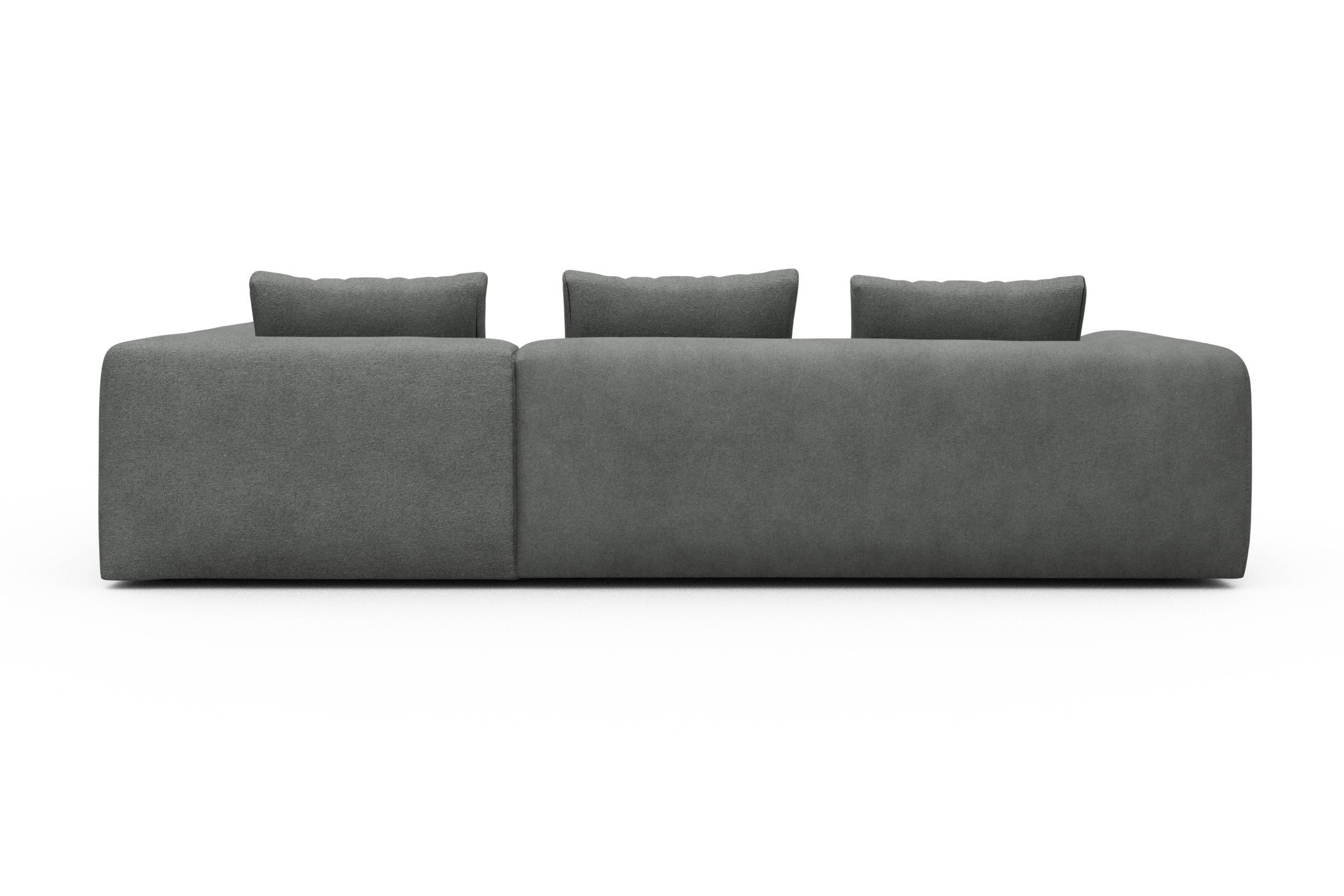 Ecksofa Fred Relax-Ecke rechts mit 2,5-Sitzer Boucle-Ash-Grey
