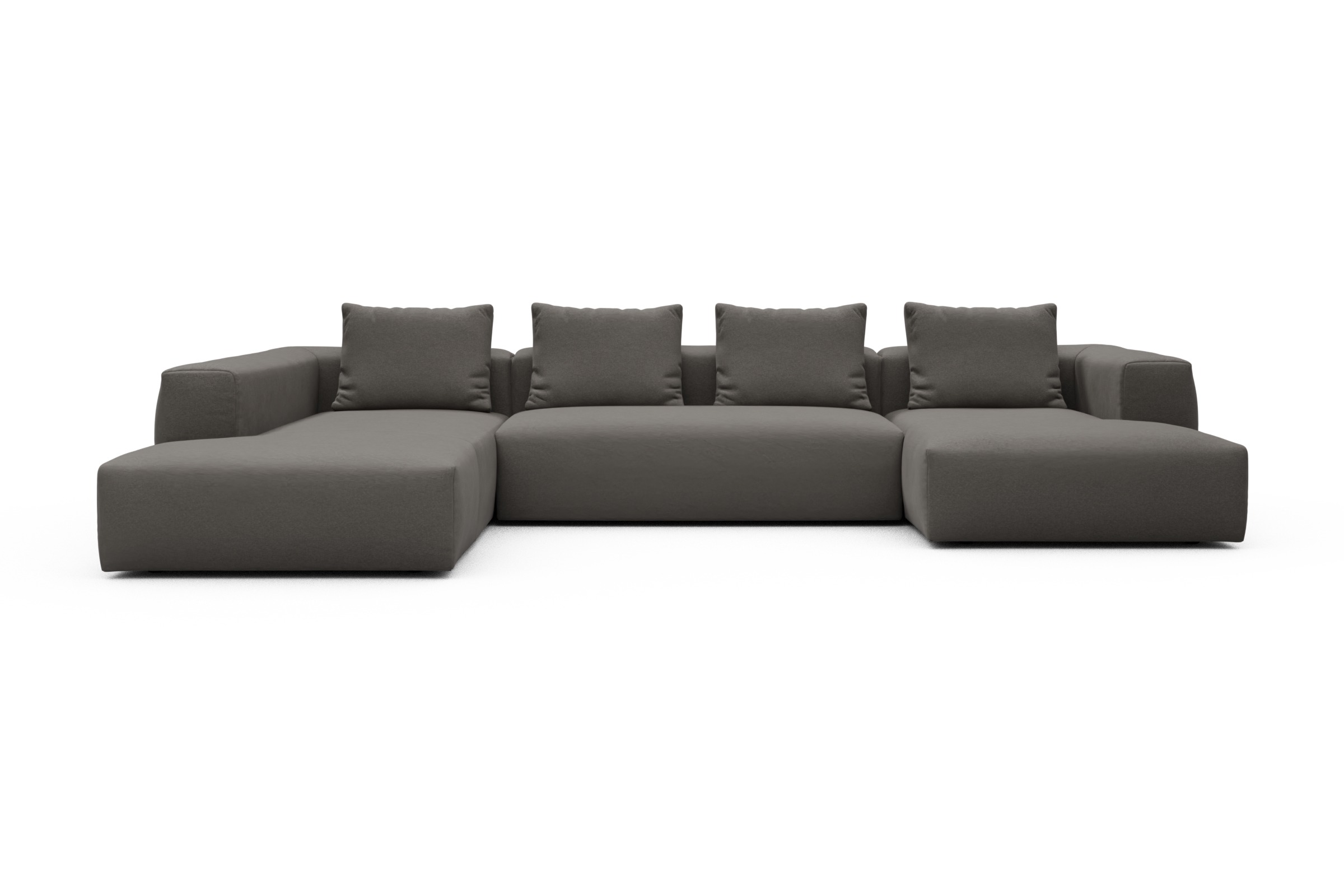 Skandi Home Wohnlandschaft Fred Relax-Ecke links mit 2-Sitzer und Chaiselongue rechts Satya-Taupe moebelfaktor