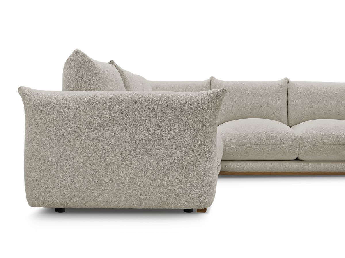 Bobochic Ernest Ecksofa Bouclé-Stoff Taupe