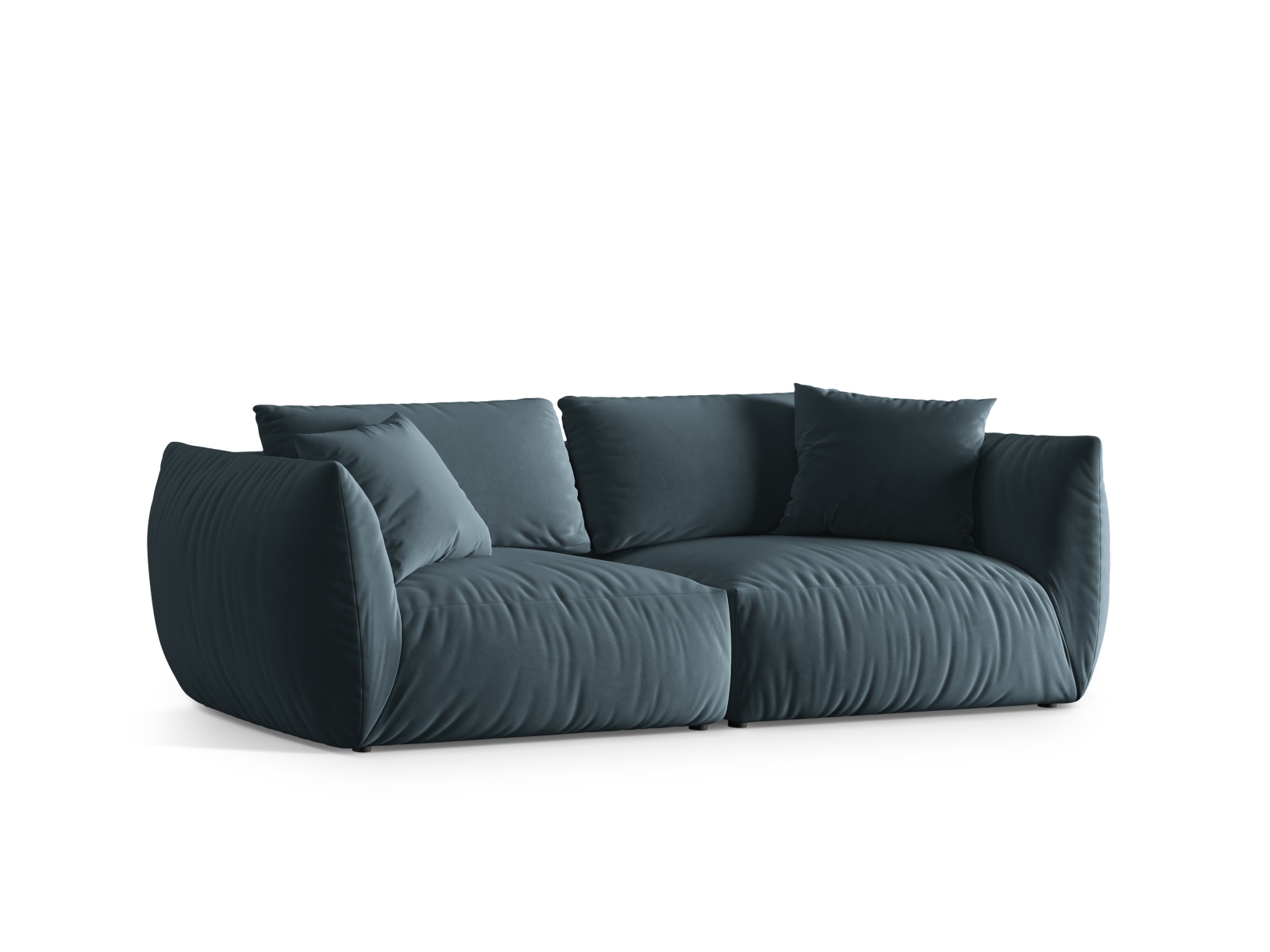 Micadoni Sofa Chris 4-Sitzer Samt Pastellblau