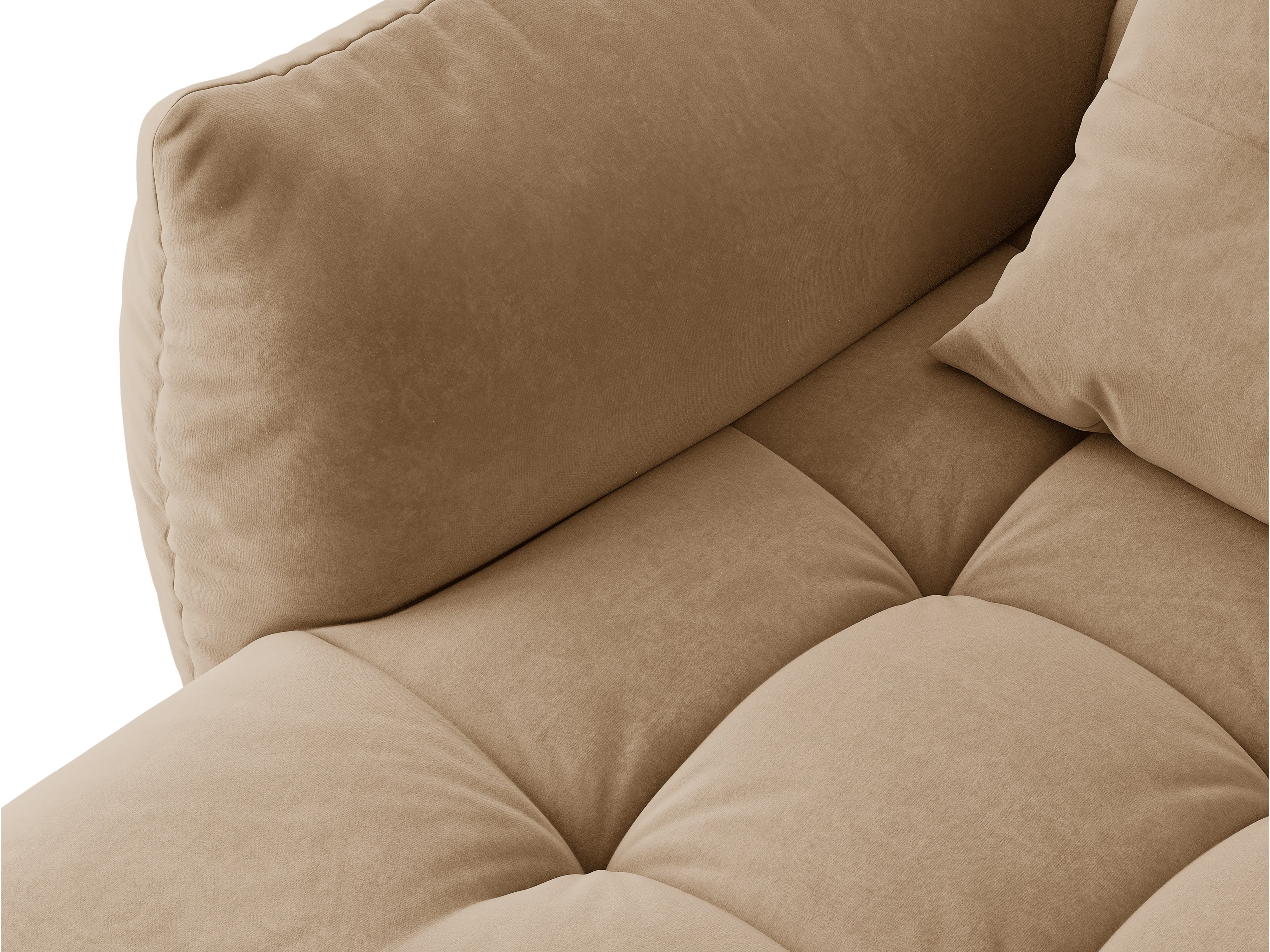 Micadoni Bloom Sofa Links Samt Casino Mandelbeige