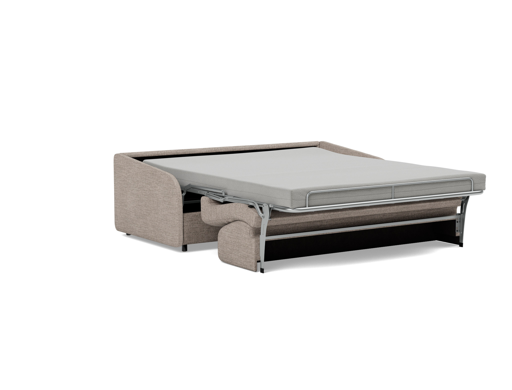 Schlafsofa Eivor mit Taschenfederkernmatratze 160 Chenille Yuveno 472-Warm-Grey