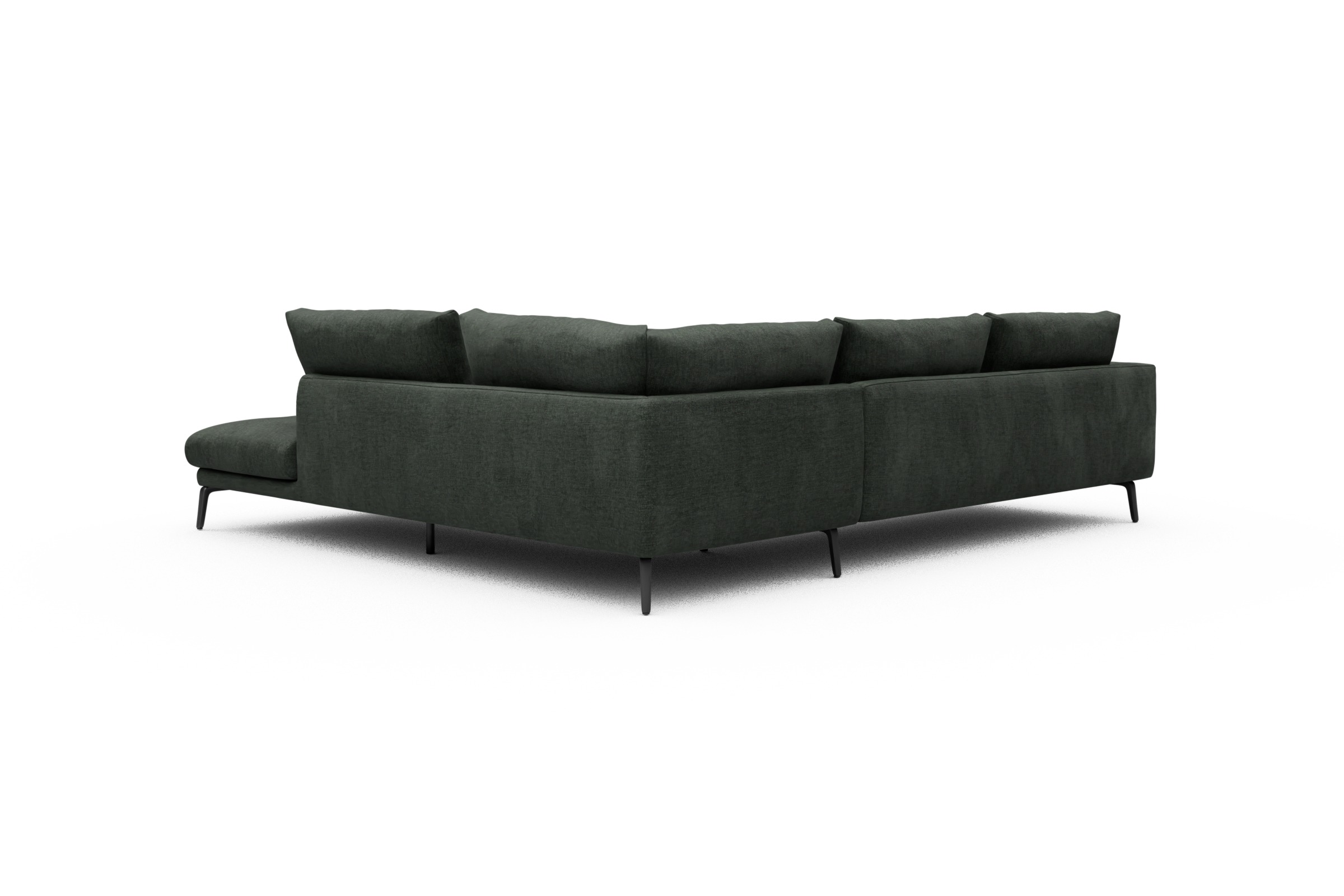 Ecksofa Karl Relax-Ecke rechts mit 2,5-Sitzer Aivi-Pine-Green