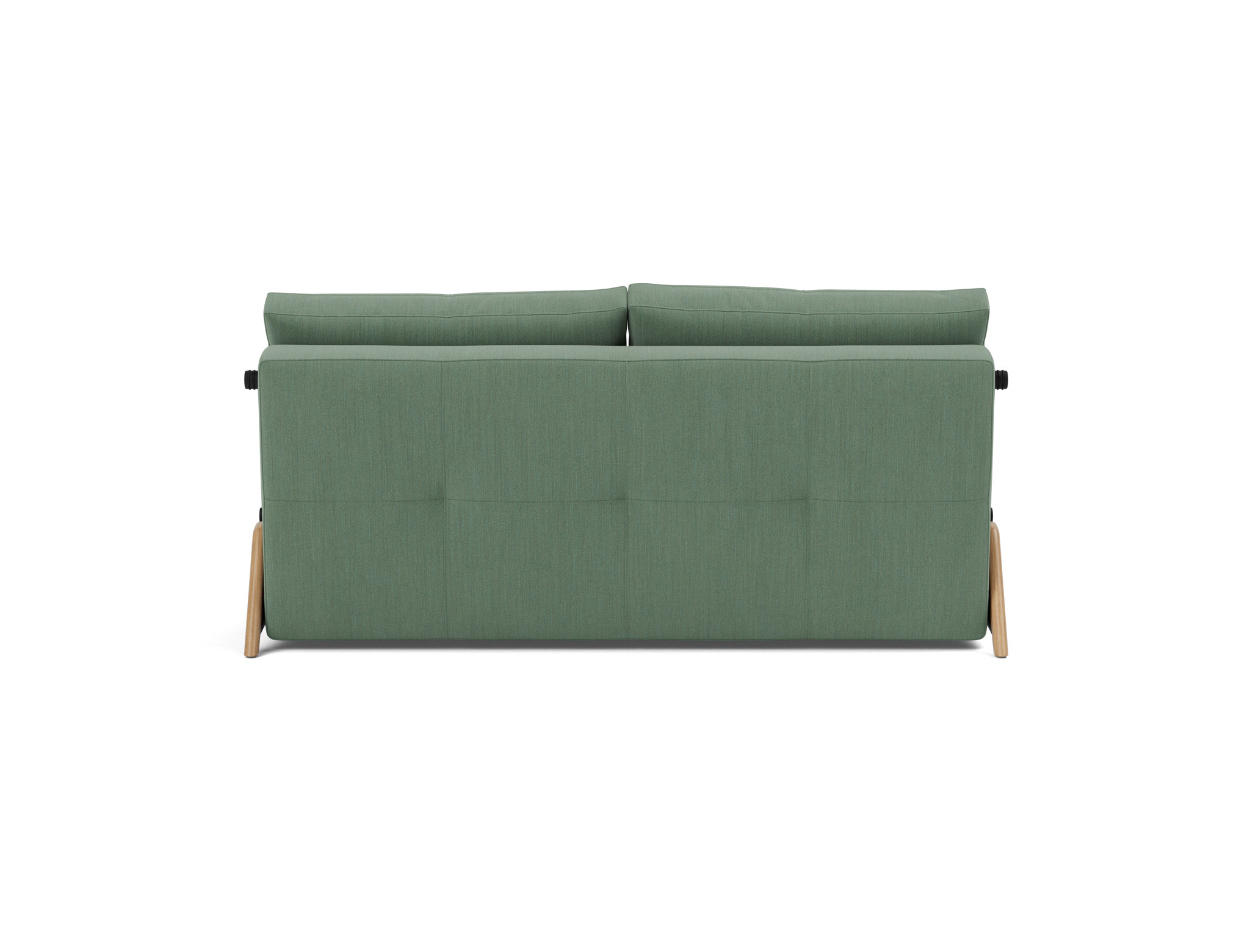 Schlafsofa Cubed 160 Flachgewebe Elegance 518-Green Beine Eiche