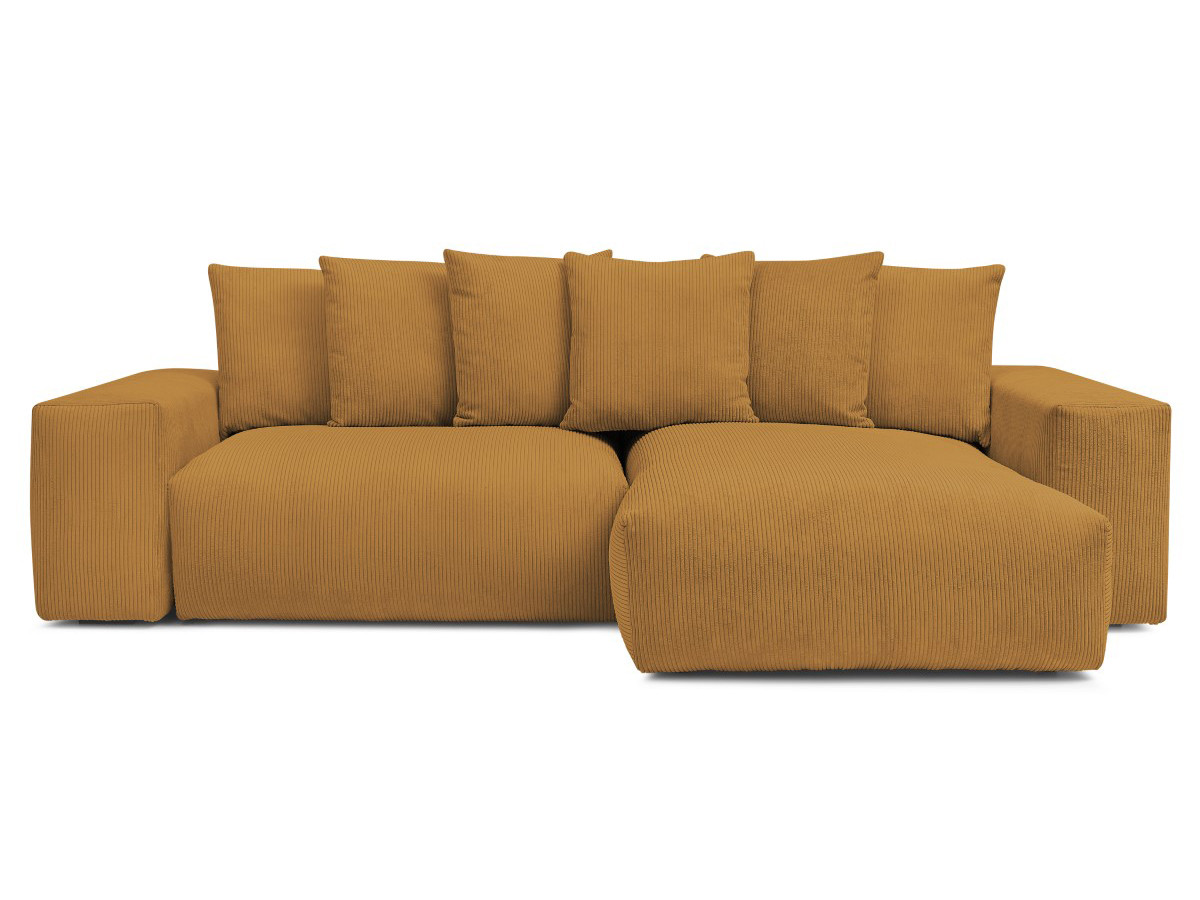 Bobochic Voltaire Ecksofa 310 × 174 cm Cordsamt Gelb