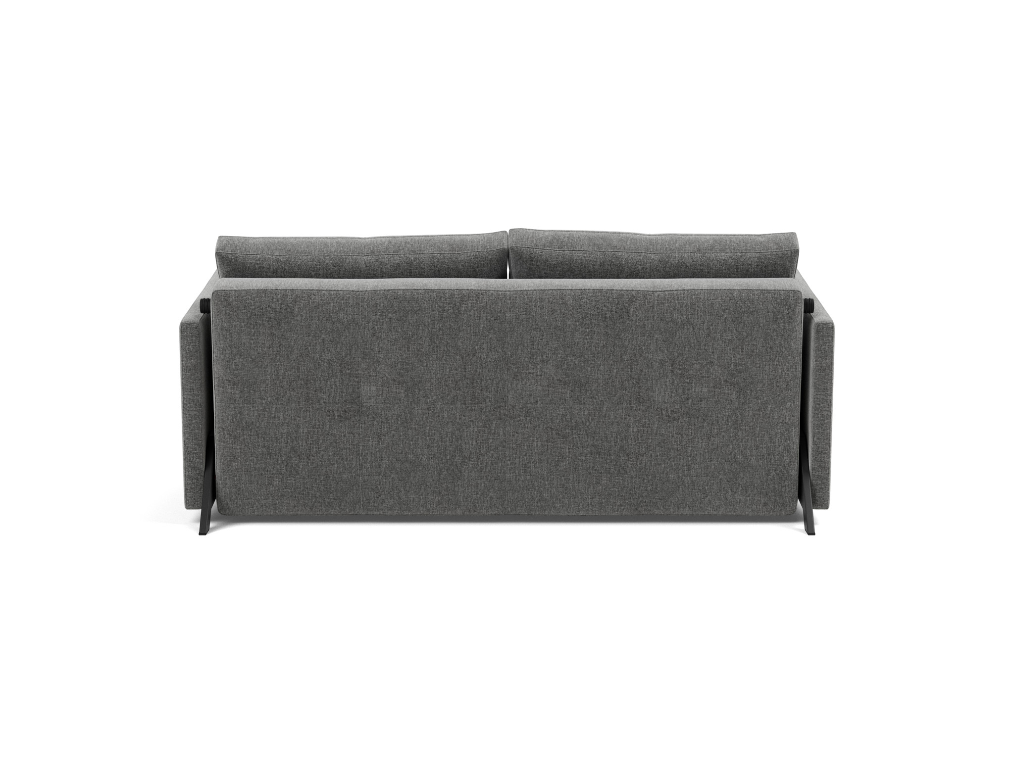Schlafsofa Cubed mit Armlehnen 160 Strukturierter Stoff Twist 563-Charcoal