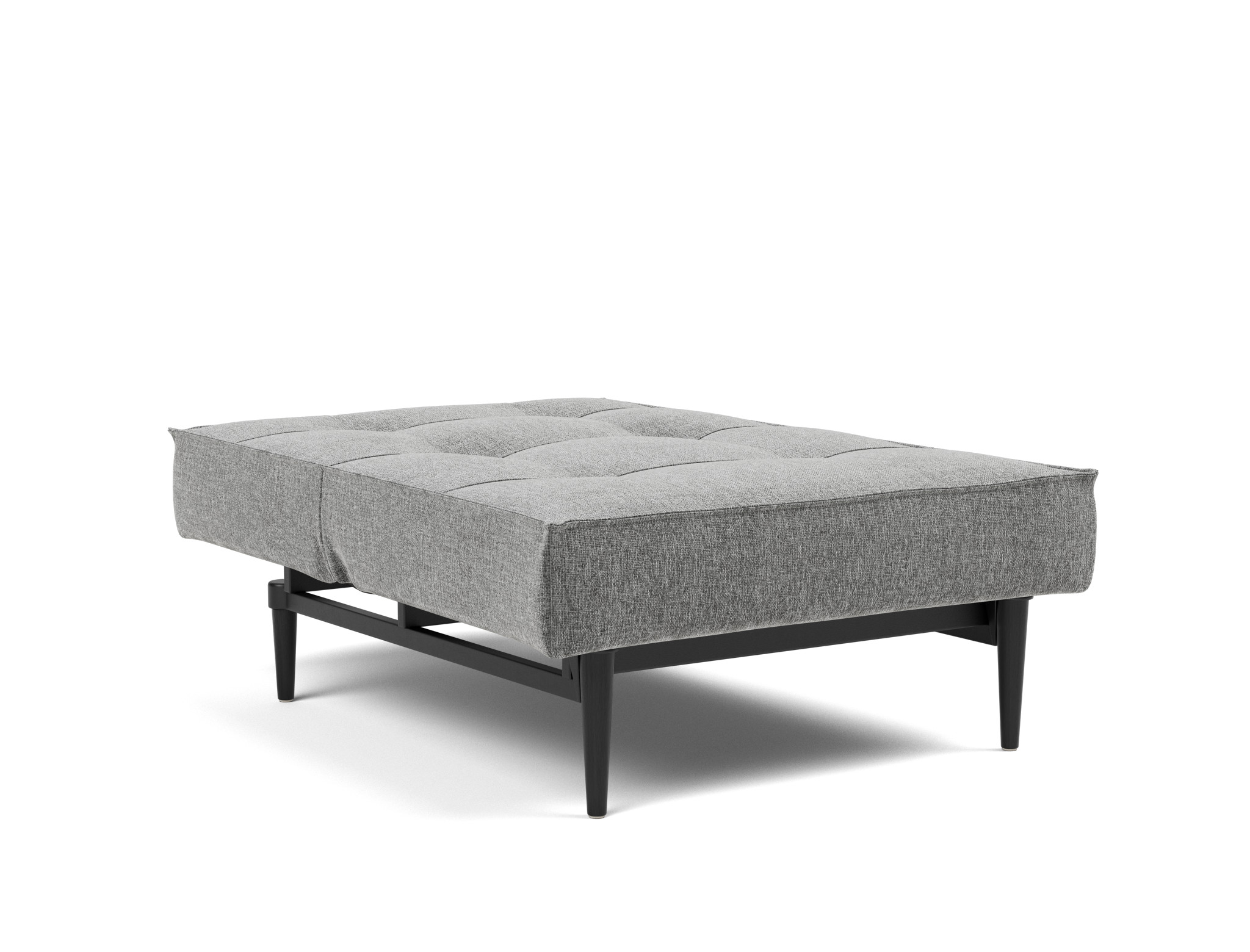 Sessel Splitback Strukturierter Stoff Twist 563-Charcoal Beine Styletto Eiche schwarz