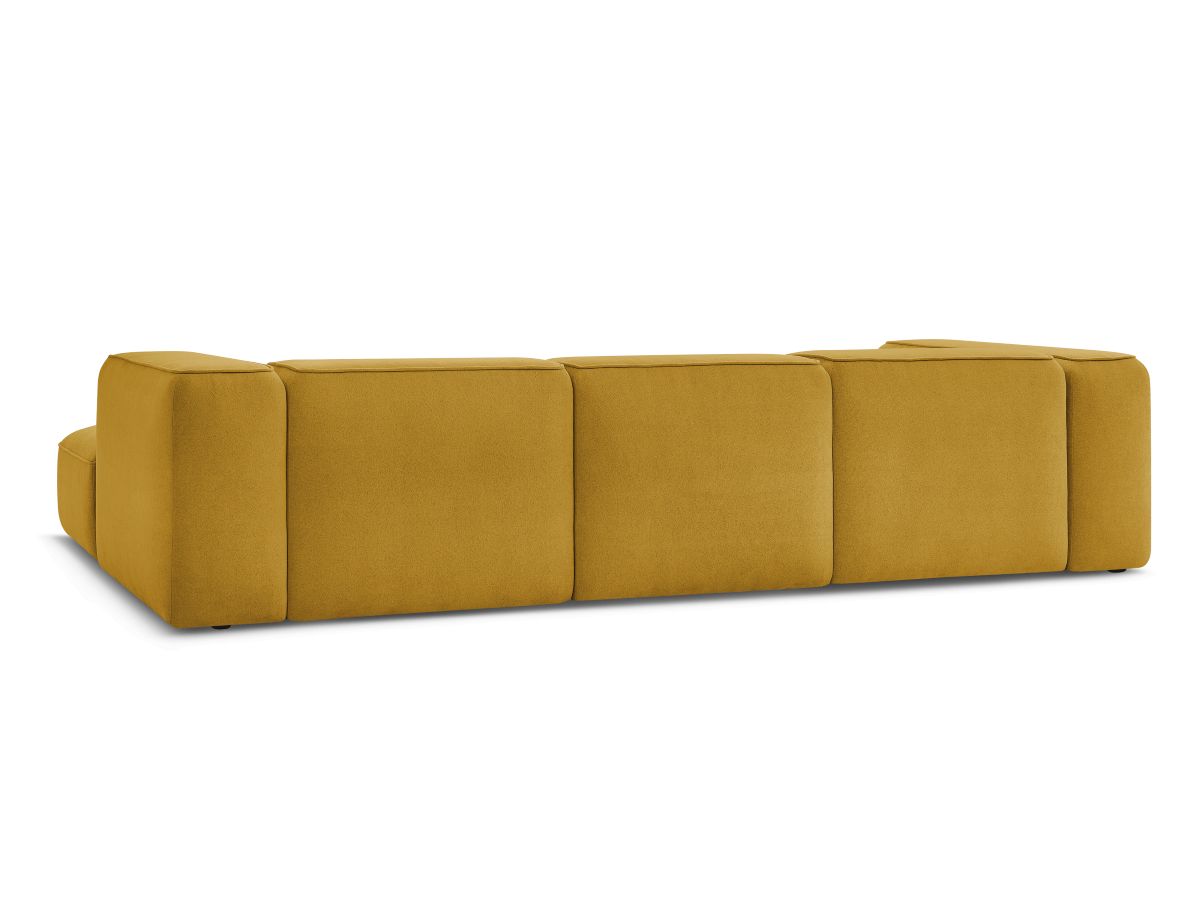 Bobochic Zephyr Wohnlandschaft mit Pouf Strukturstoff Gelb