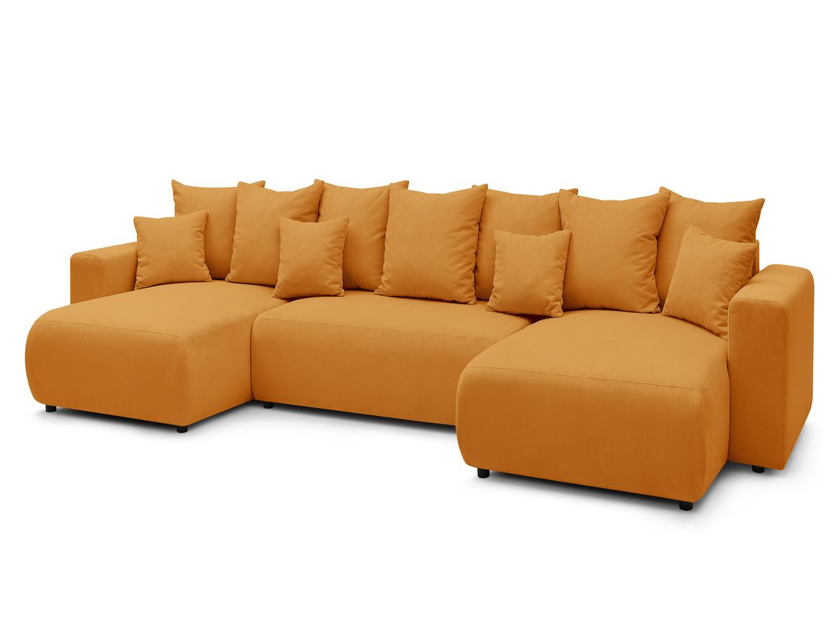 Bobochic Envy Wohnlandschaft mit Pouf Cordsamt Gelb