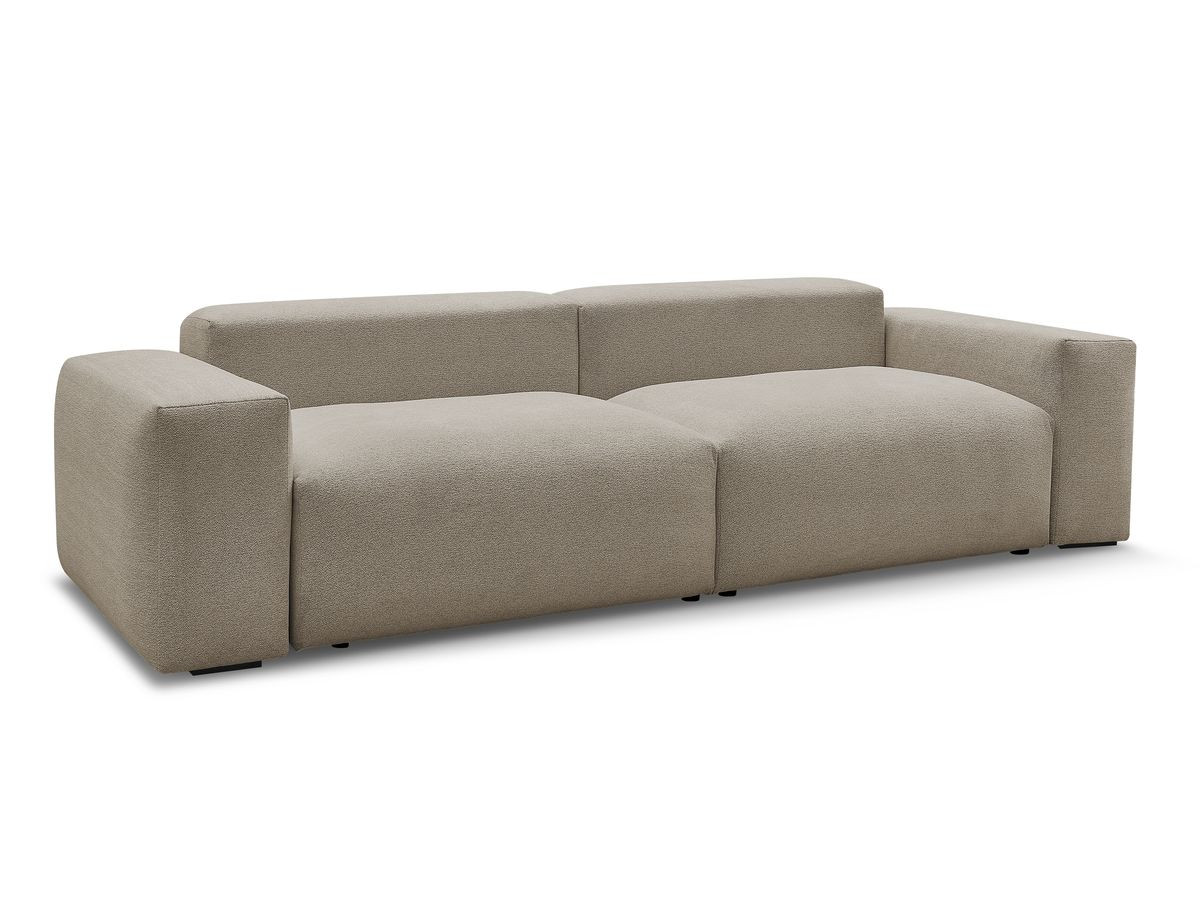Bobochic Voltaire Sofa 4-Sitzer 320 × 124 cm Melange-Stoff Taupe