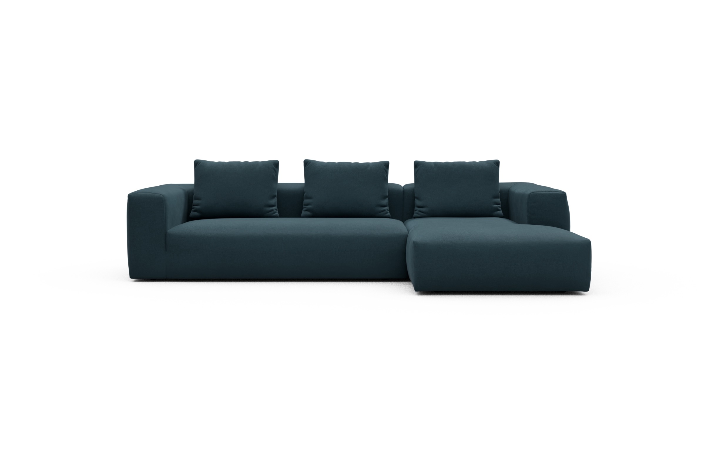 Skandi Home Ecksofa Fred Chaiselongue rechts mit 2,5-Sitzer Satya-Indigo moebelfaktor