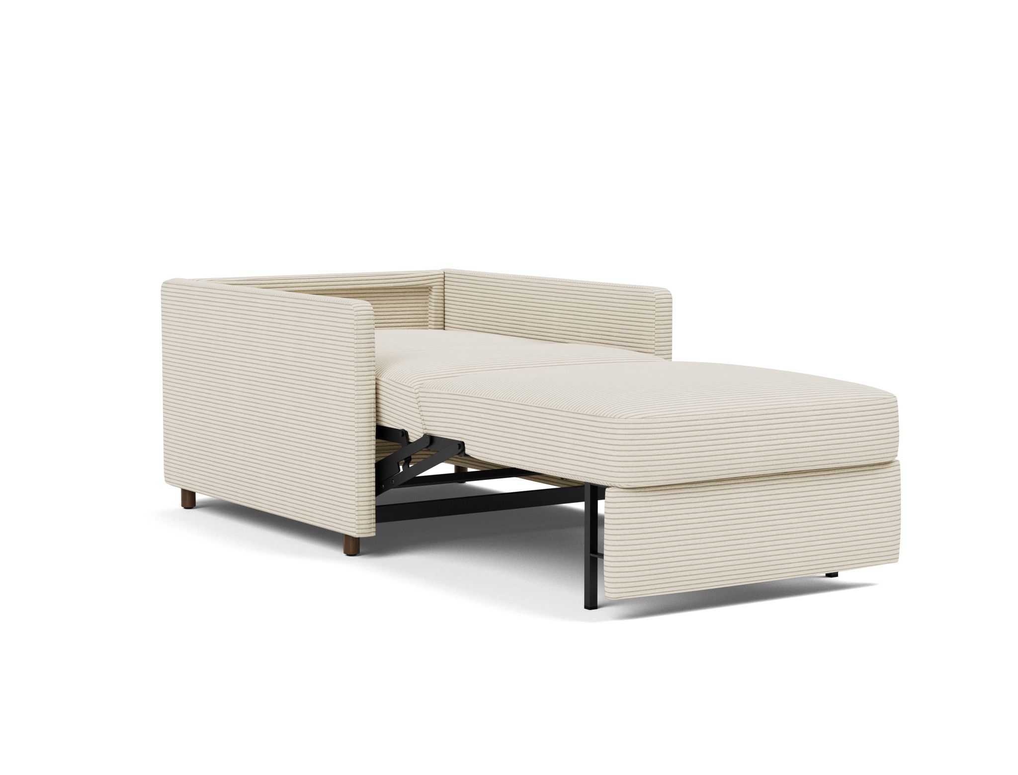 Schlafsessel Neah mit Slim-Armlehnen Kord Corduroy 594-Ivory