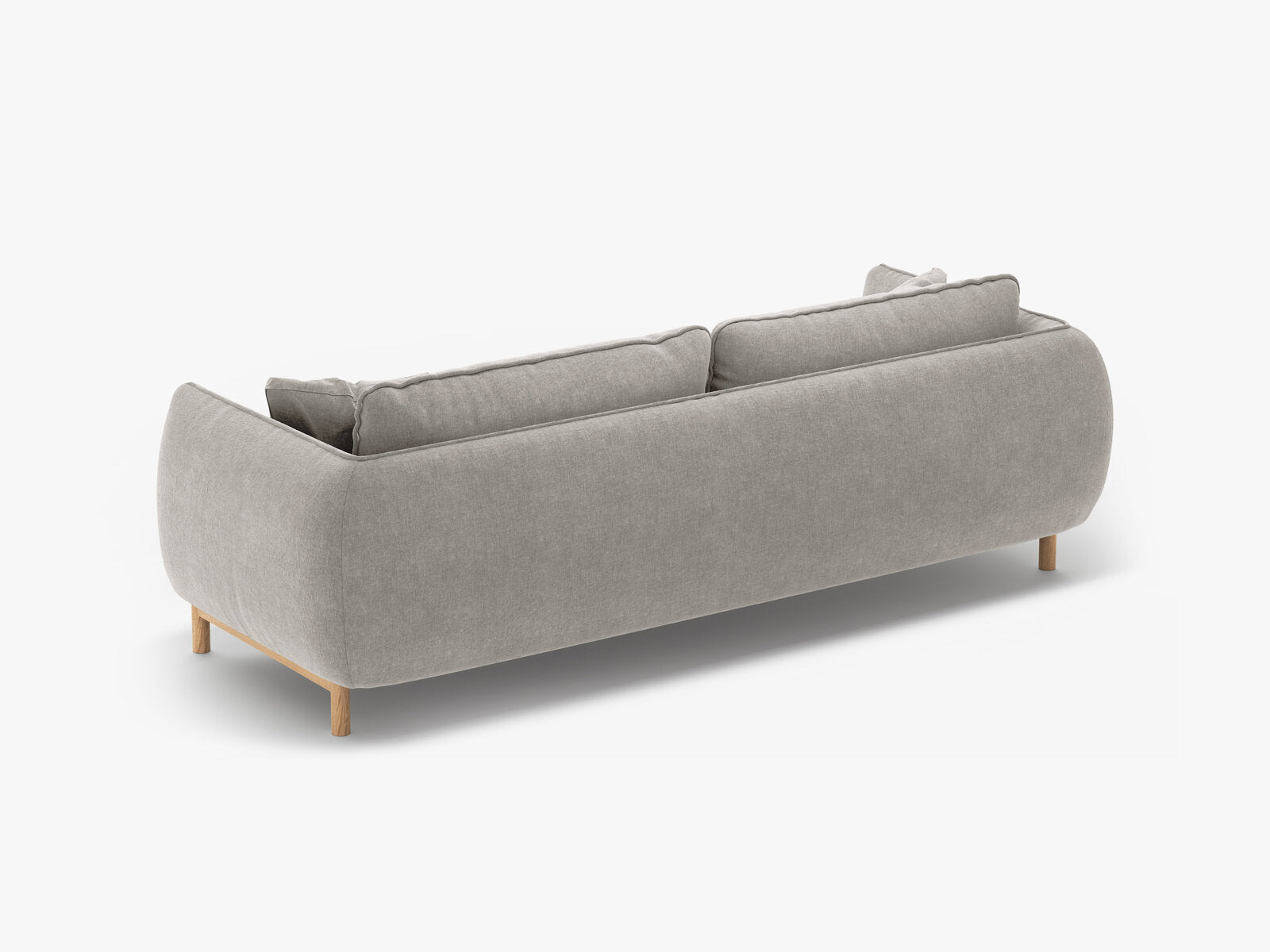 Micadoni Ada Sofa 3-Sitzer Strukturierter Stoff Wind Hellgrau