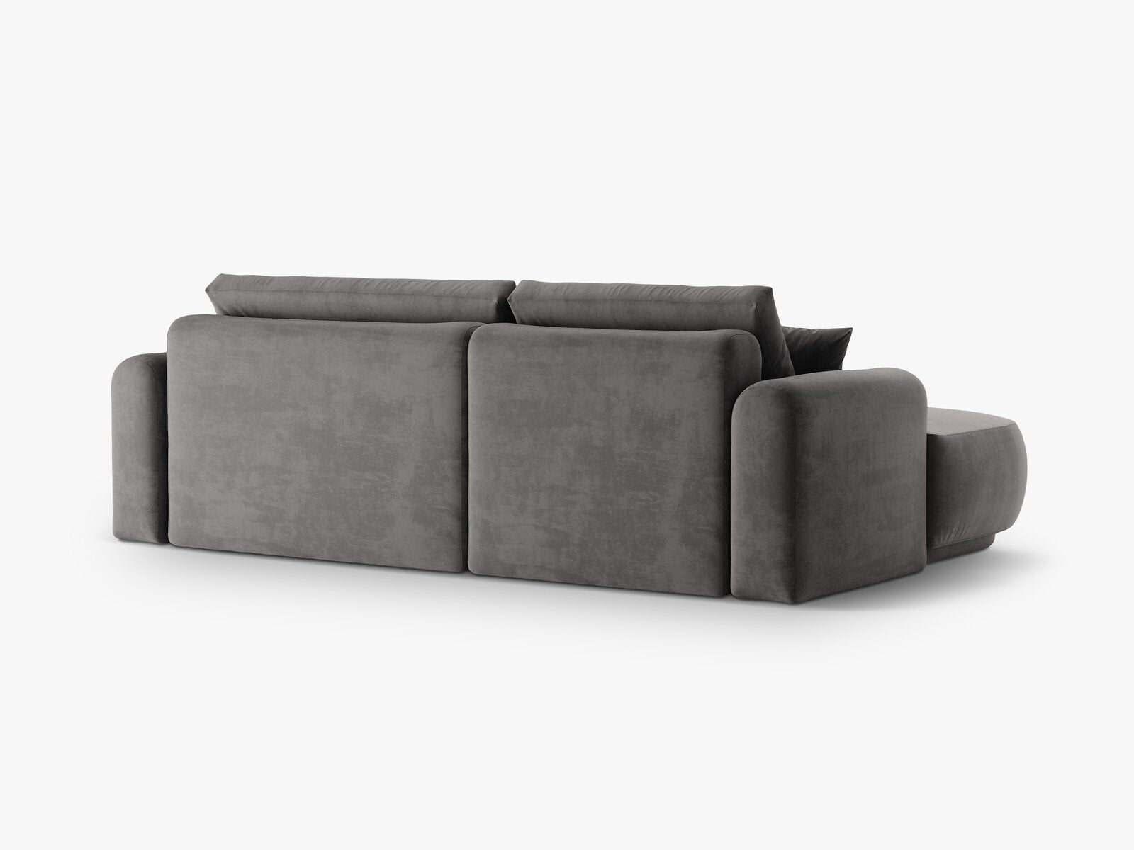 Micadoni Ella Ecksofa 5-Sitzer mit Schlaffunktion Links Samt Vogue Grau