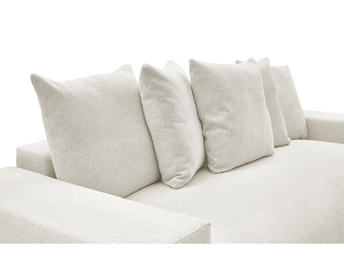 Bobochic Voltaire Sofa 3-Sitzer 280 × 124 cm Melange-Stoff Weiß