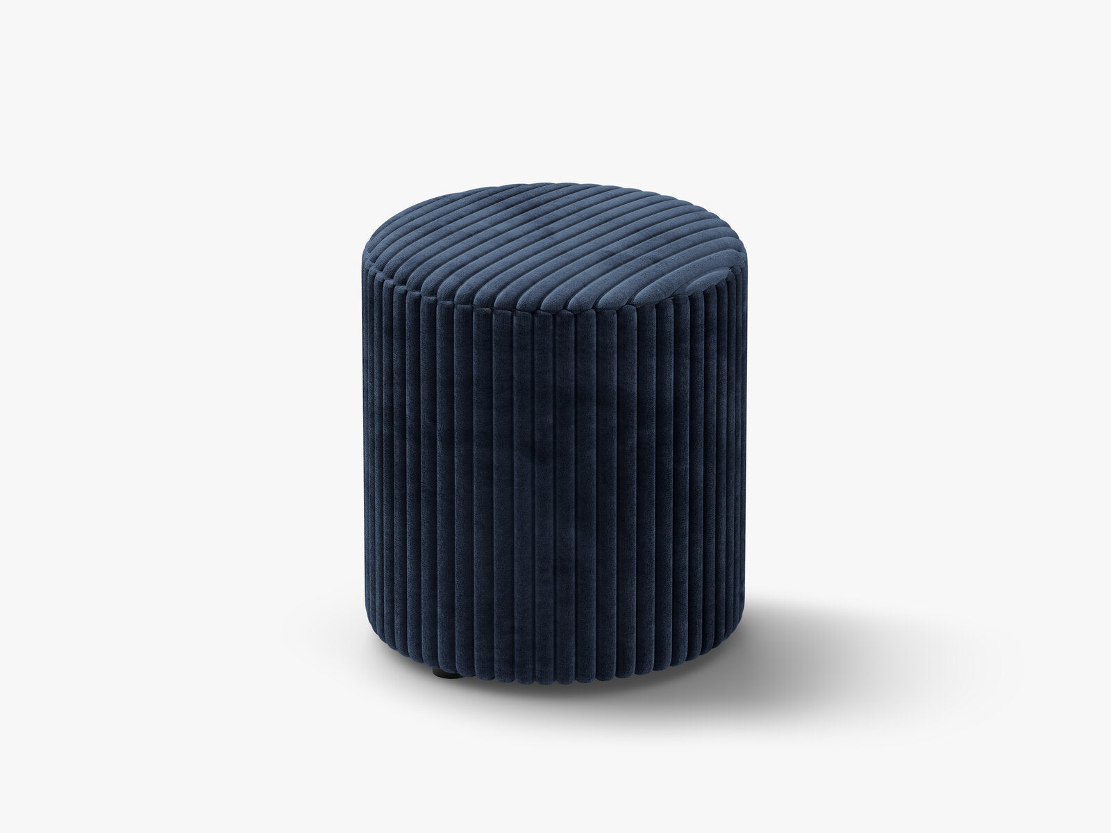 Micadoni Pouf Dia 40cm Kord Tilia Marineblau