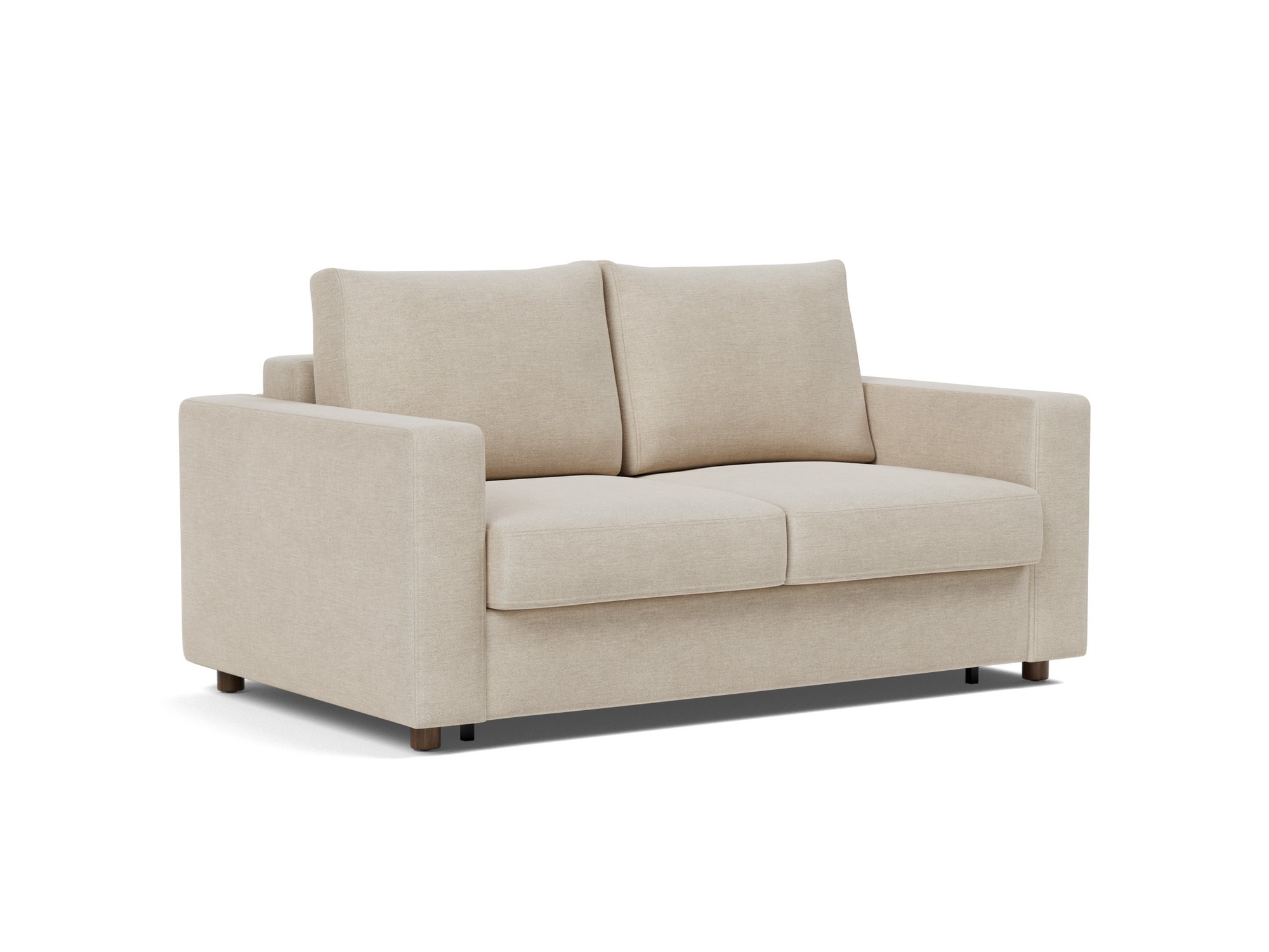 Schlafsofa Neah mit Standard-Armlehnen 140 Flachgewebe Phobos 586-Latte