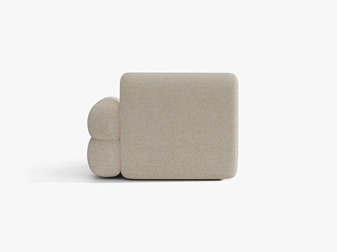 Micadoni Neo Chaiselongue Rechts Chenille Silencio Helles Beige