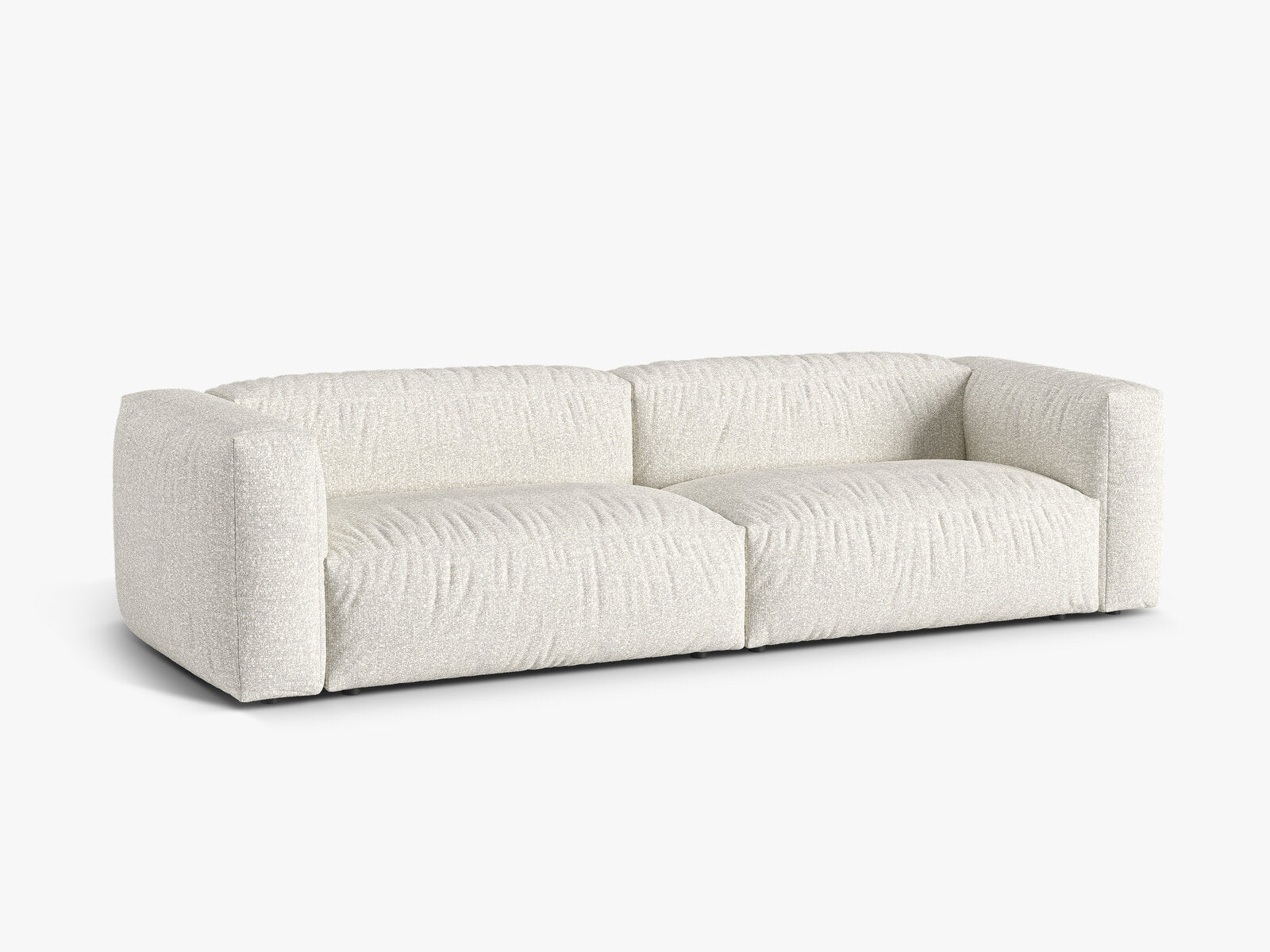Micadoni Sofa Martina 4-Sitzer Boucle Monet Grau Beige Melange
