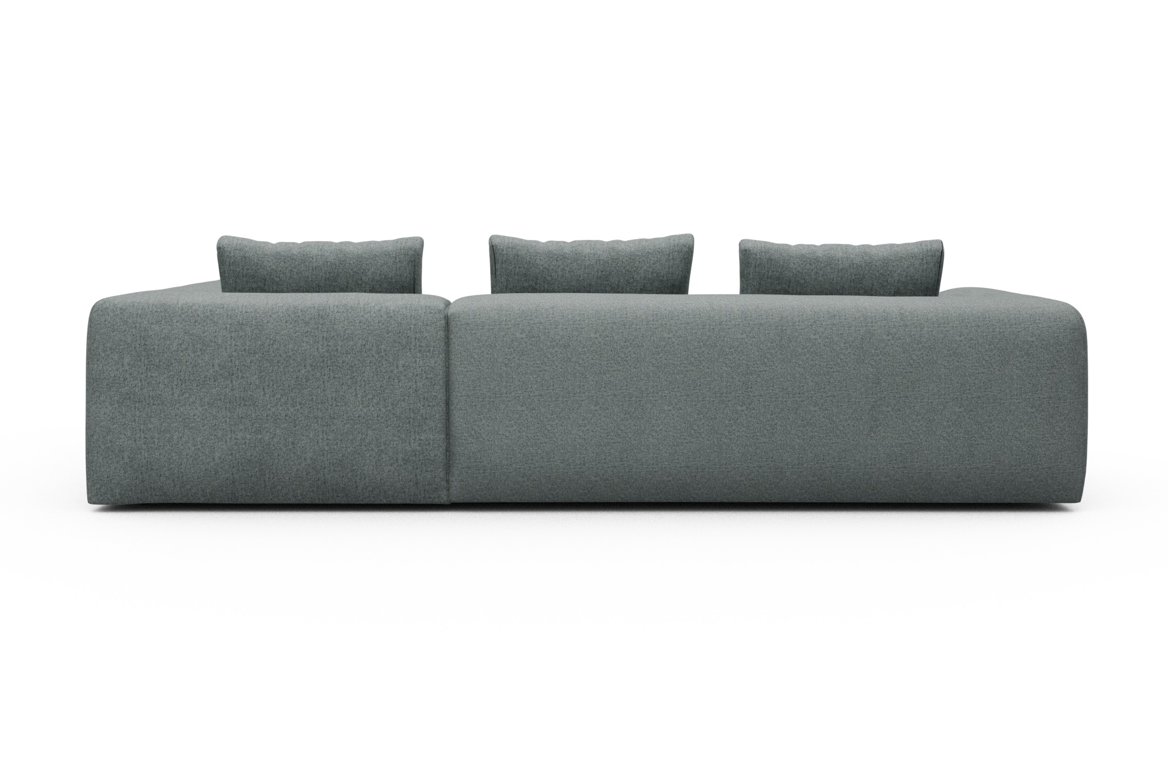 Ecksofa Fred Relax-Ecke rechts mit 2,5-Sitzer Casone-Light-Mixed-Green