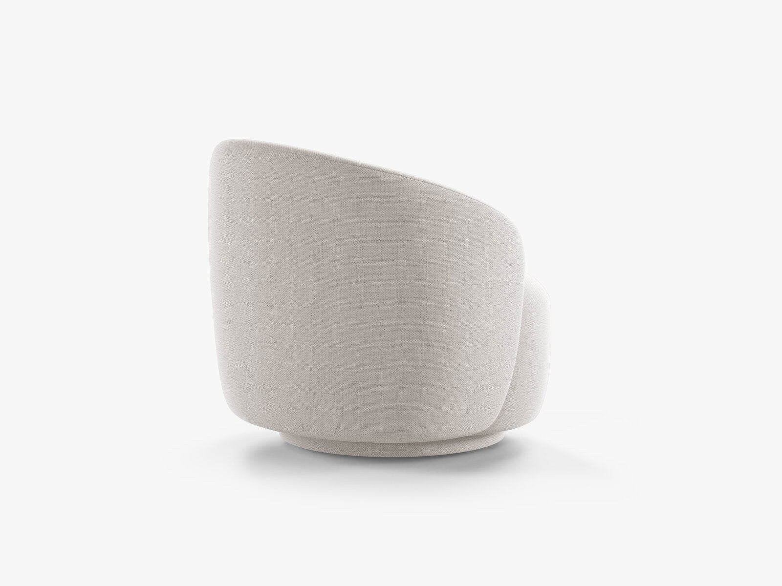 Micadoni drehbarer Sessel Letizia Strukturierter Stoff Moly Helles Beige