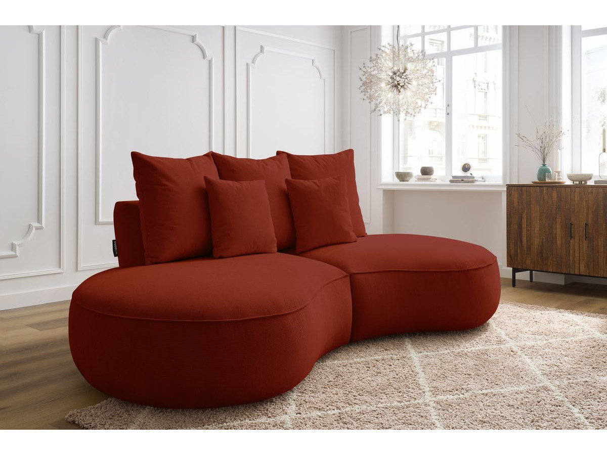 Bobochic Saint-germain Sofa 3-Sitzer Strukturstoff Rot