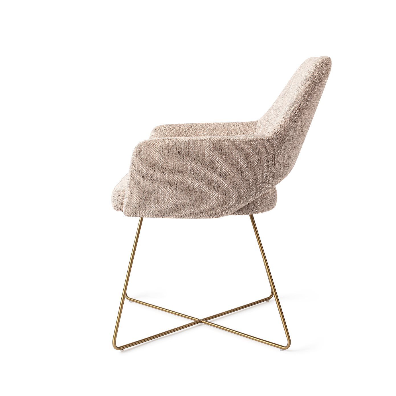 Jesper Home Esszimmerstuhl Yanai Biscuit-Beach Cross Gold