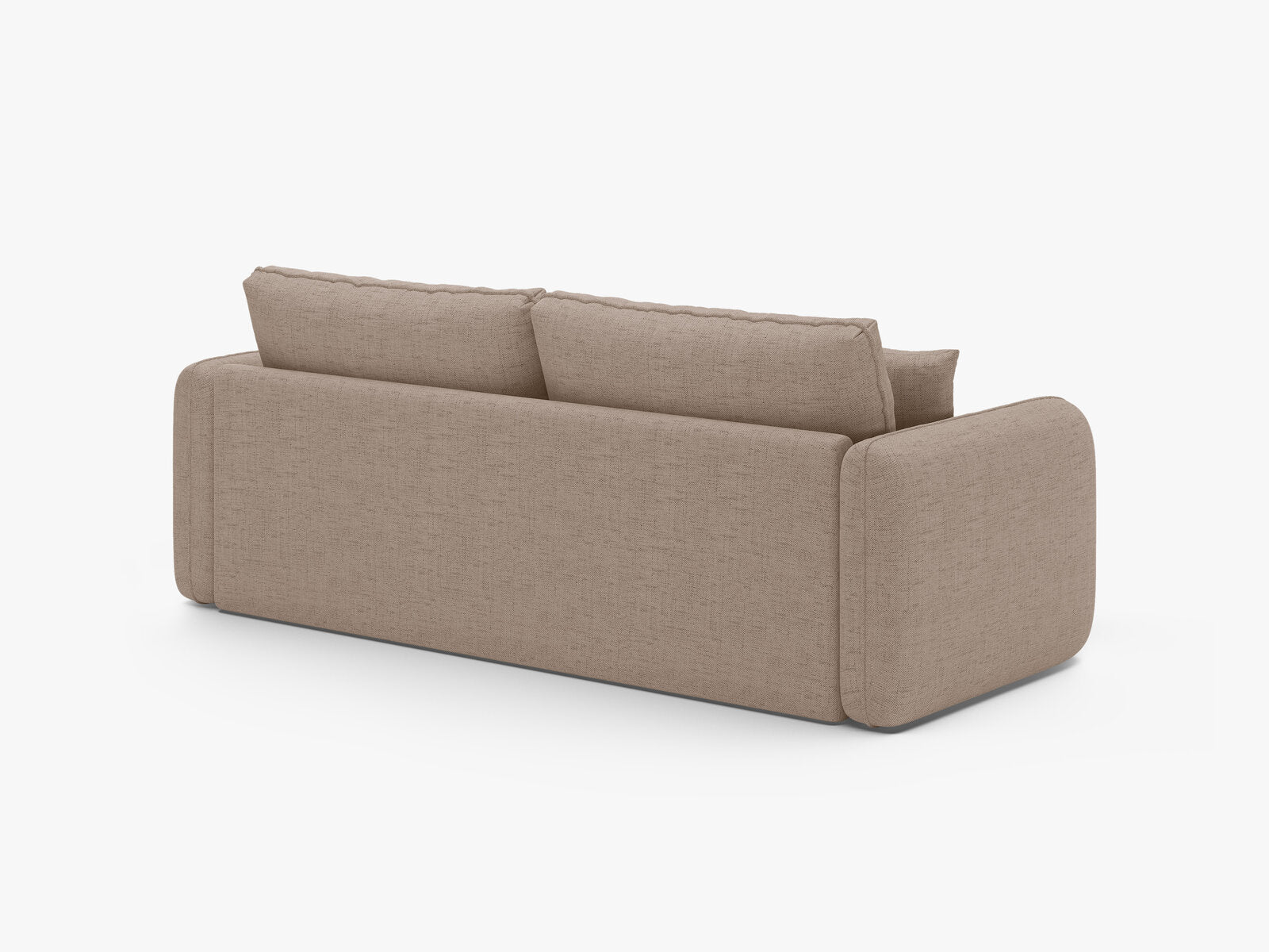 Micadoni Sofa mit Schlaffunktion Dormi 3-Sitzer Strukturierter Stoff Moly Cappuccino
