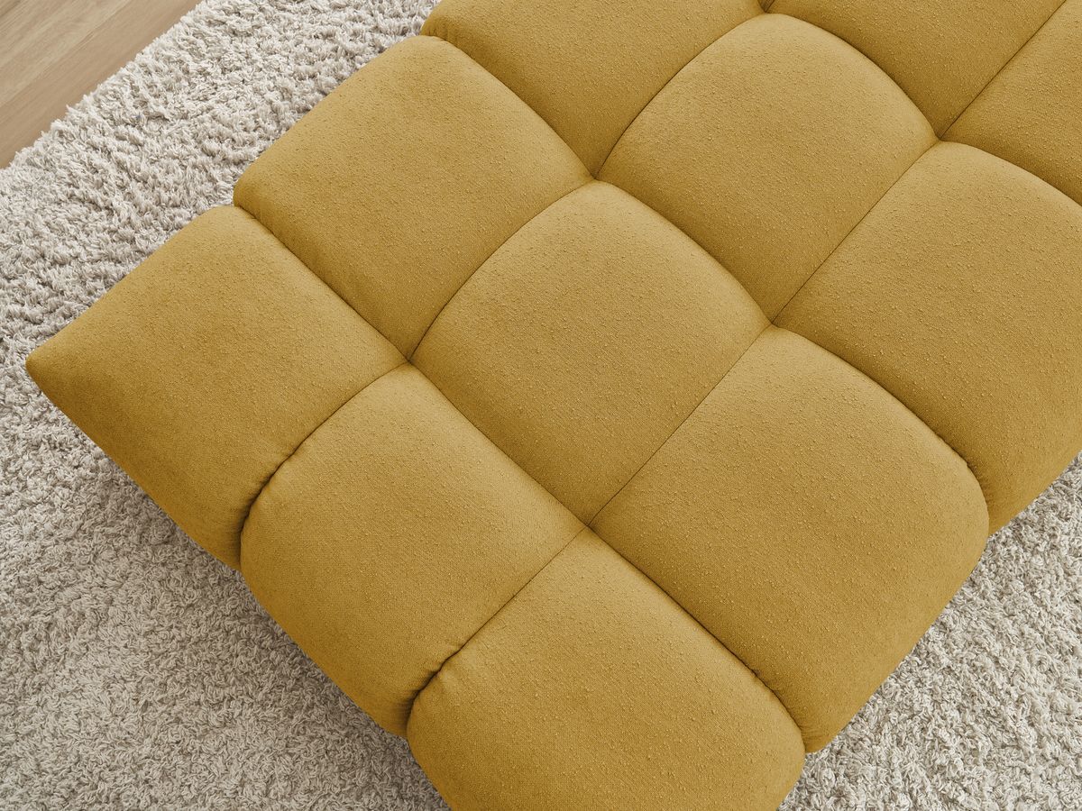 Bobochic Everest Pouf 166 × 100 cm Strukturstoff Gelb