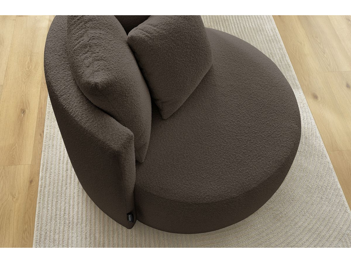 Bobochic Cesar Sessel Bouclé-Stoff Braun