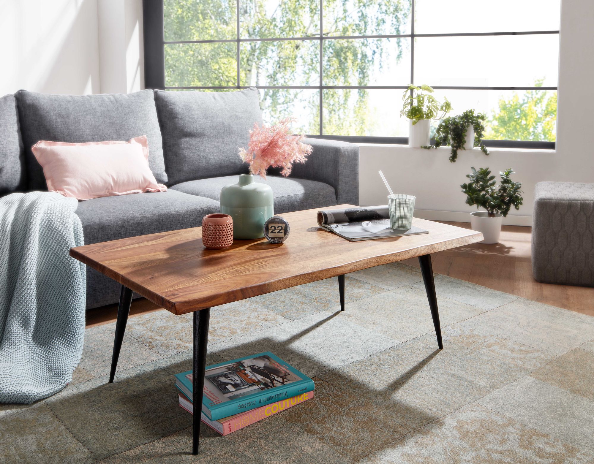 Couchtisch Olafsvik Massivholz Dunkelbraun 110 × 60 × 40 cm