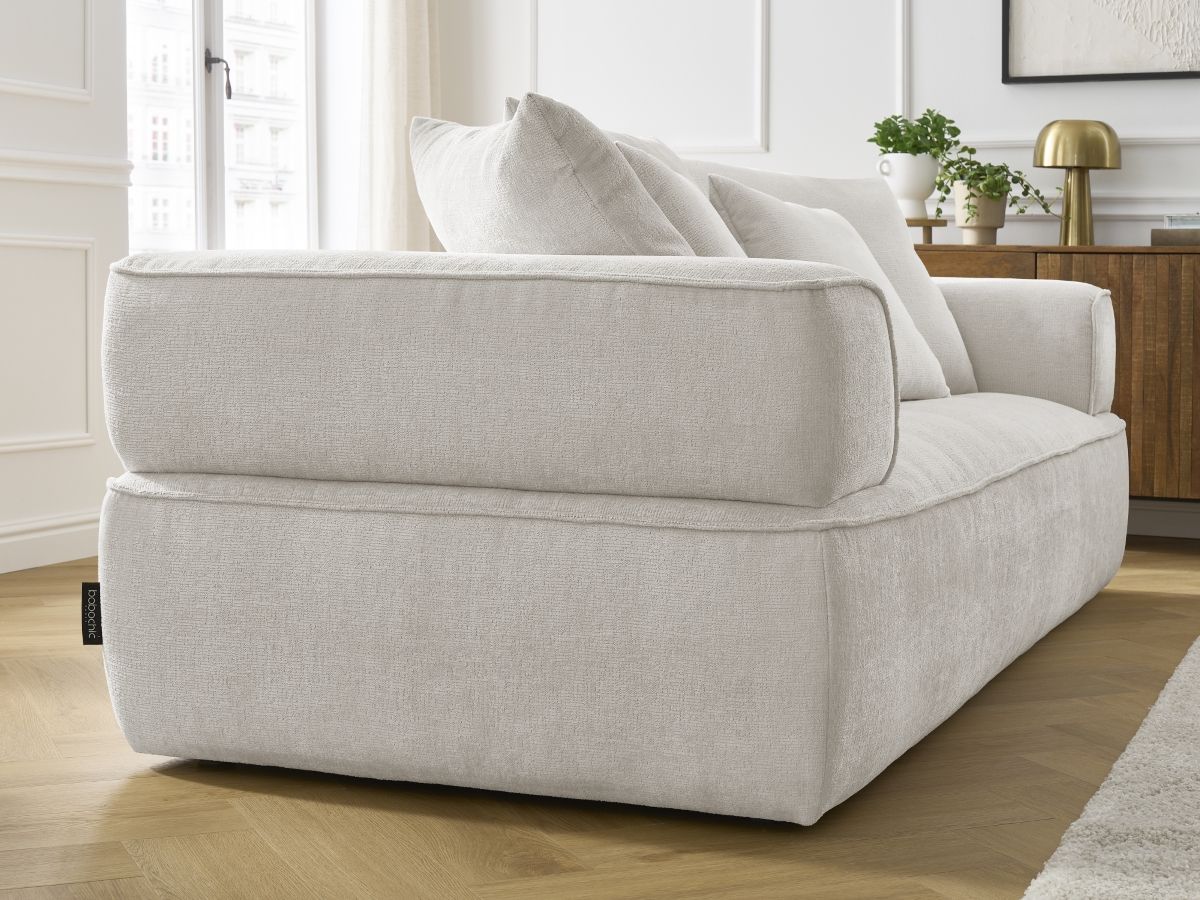 Bobochic Whesley Sofa 3-Sitzer Stoff Beige