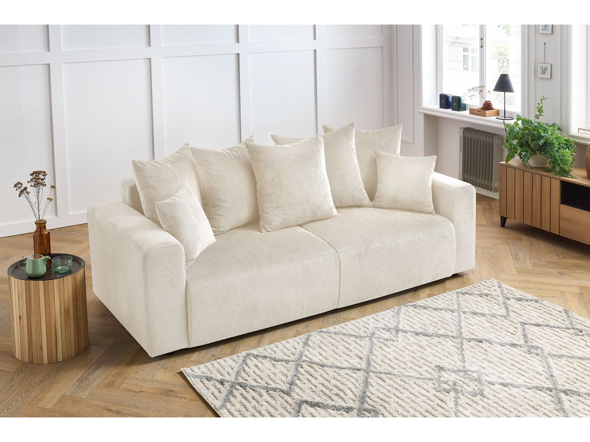 Bobochic Envy Sofa 3-Sitzer Cordsamt Beige