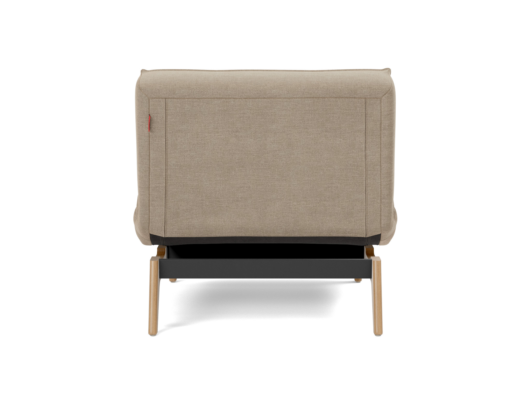 Sessel Splitback Flachgewebe Phobos 587-Mocha Beine Eiche