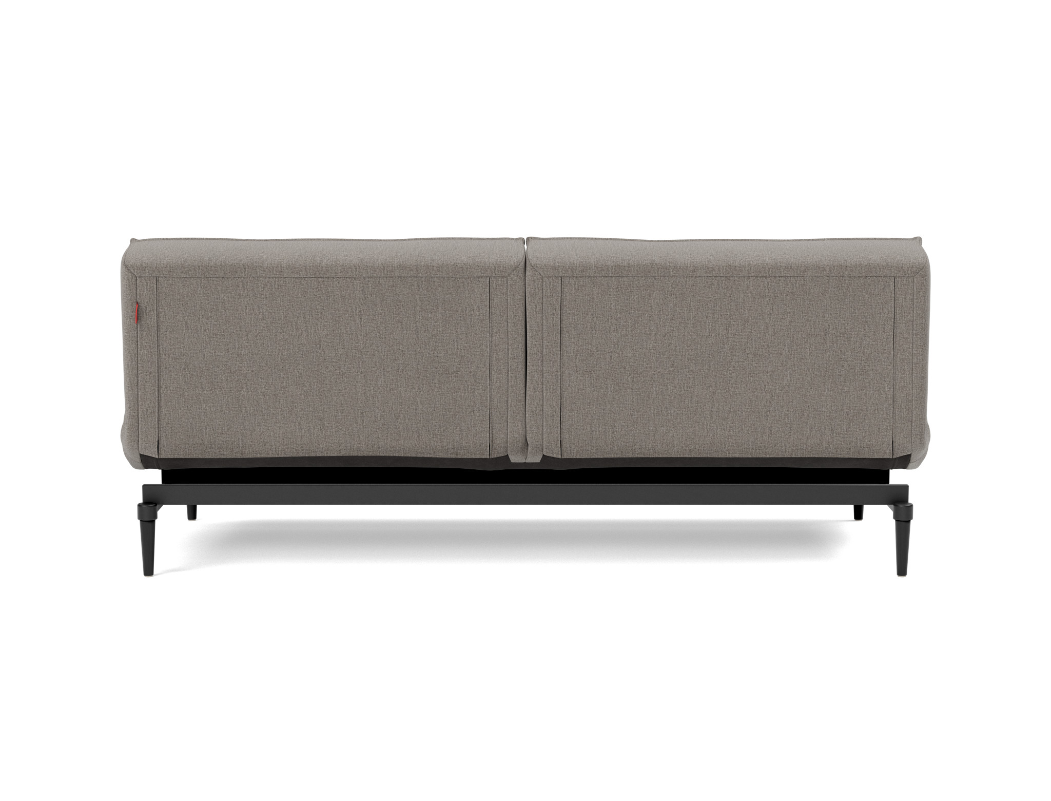 Schlafsofa Splitback Flachgewebe Mixed Dance 521-Grey Beine Styletto Eiche schwarz